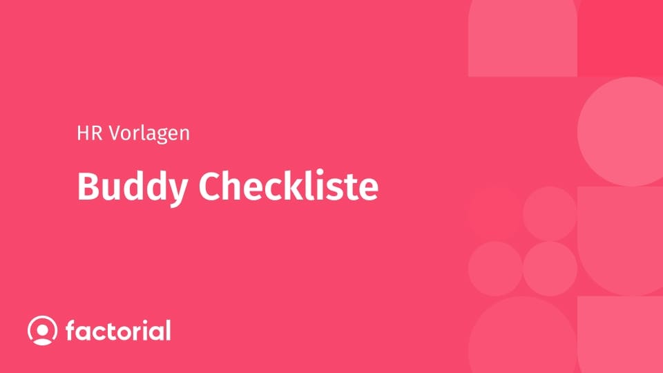 Buddy Checkliste Buddy Checkliste