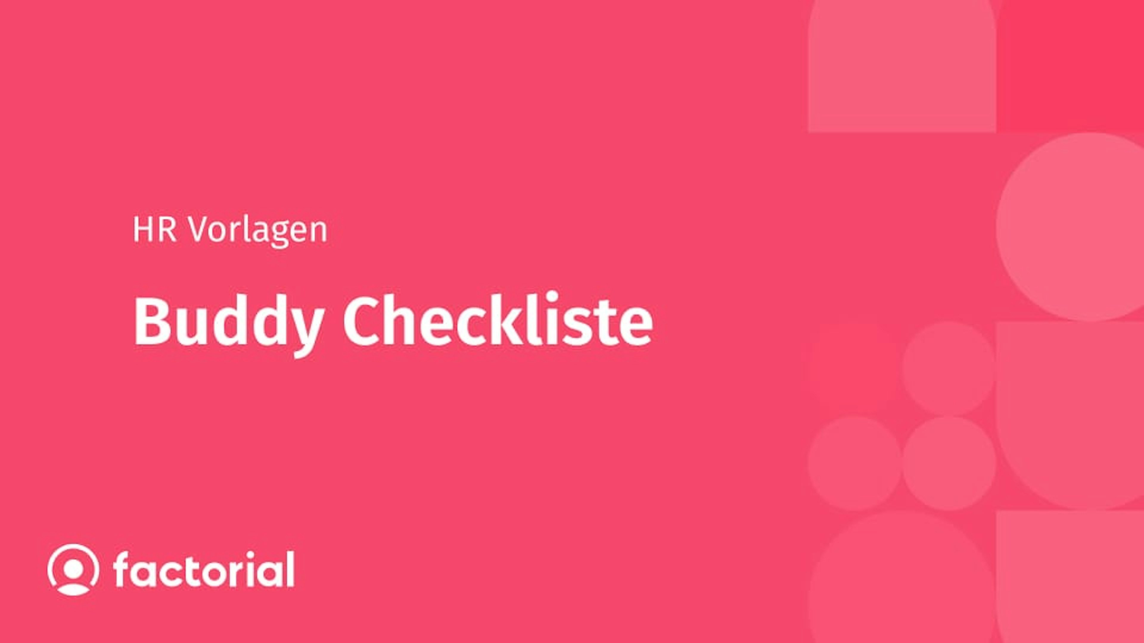 Buddy Checkliste