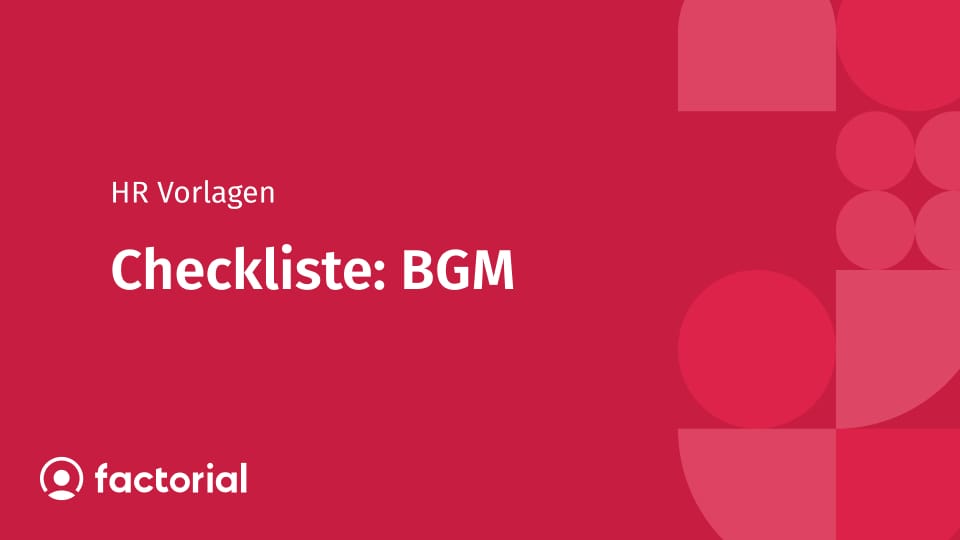 Checkliste: BGM