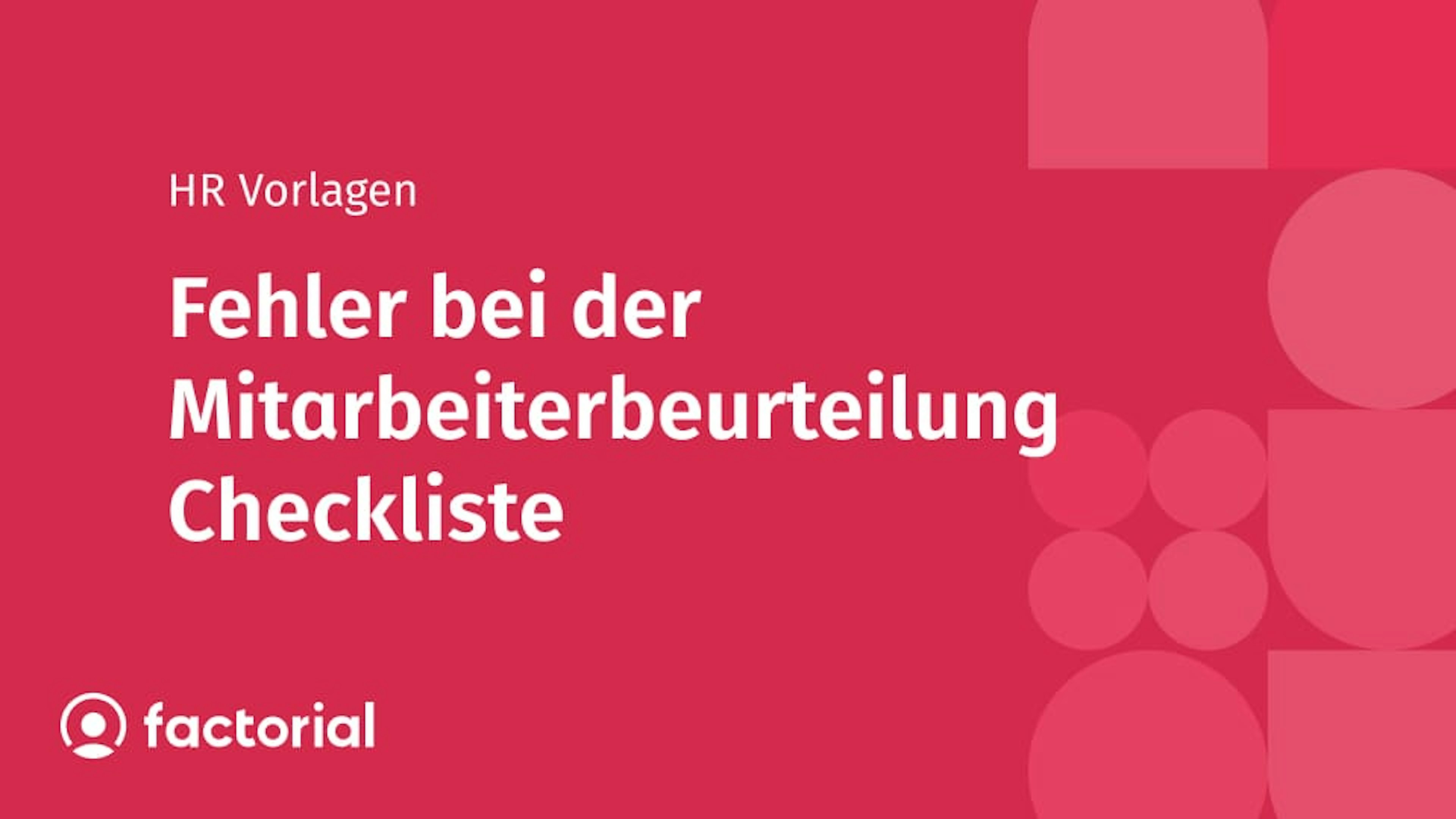 Fehler bei der Mitarbeiterbeurteilung Checkliste