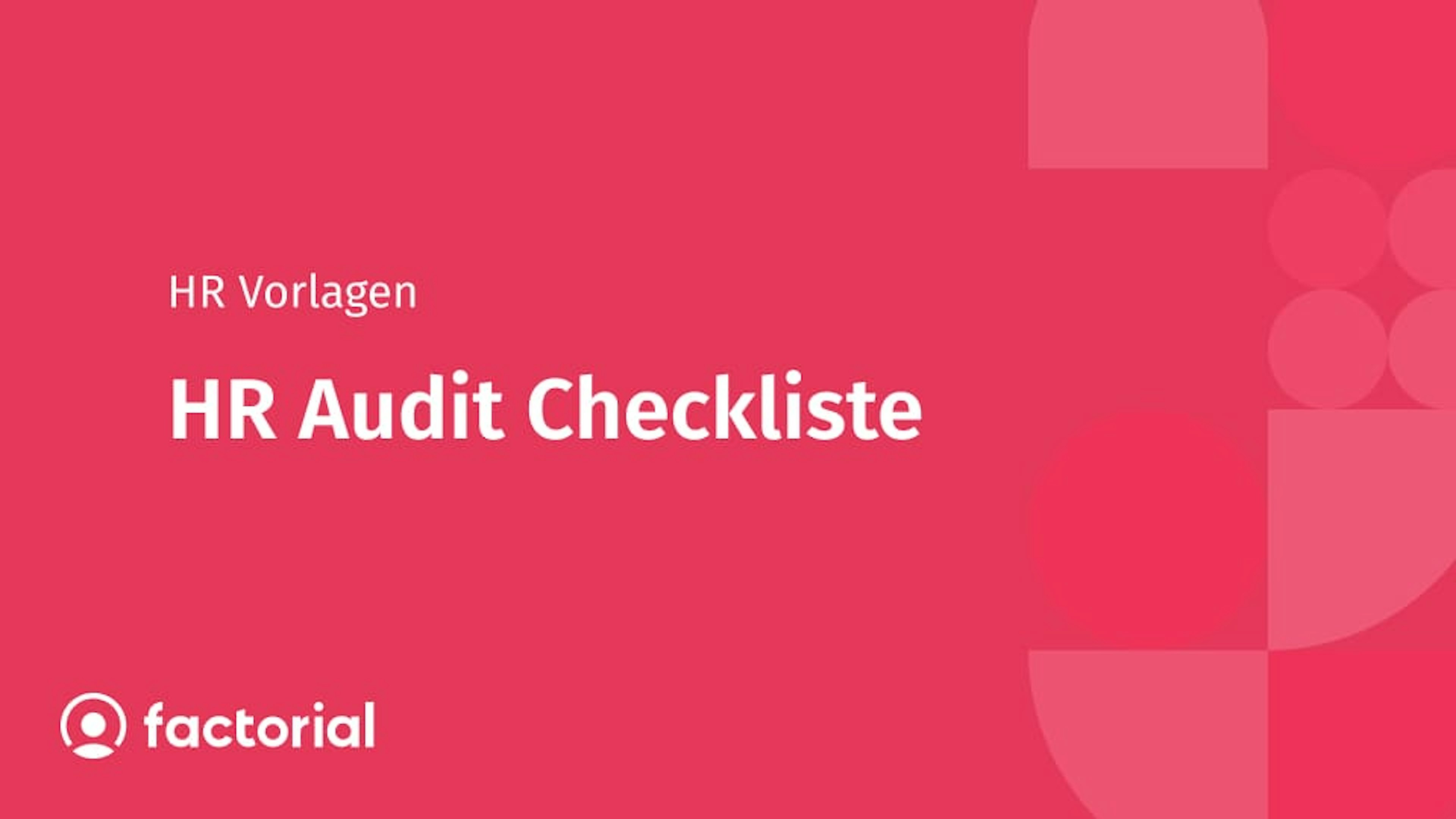 HR Audit Checkliste