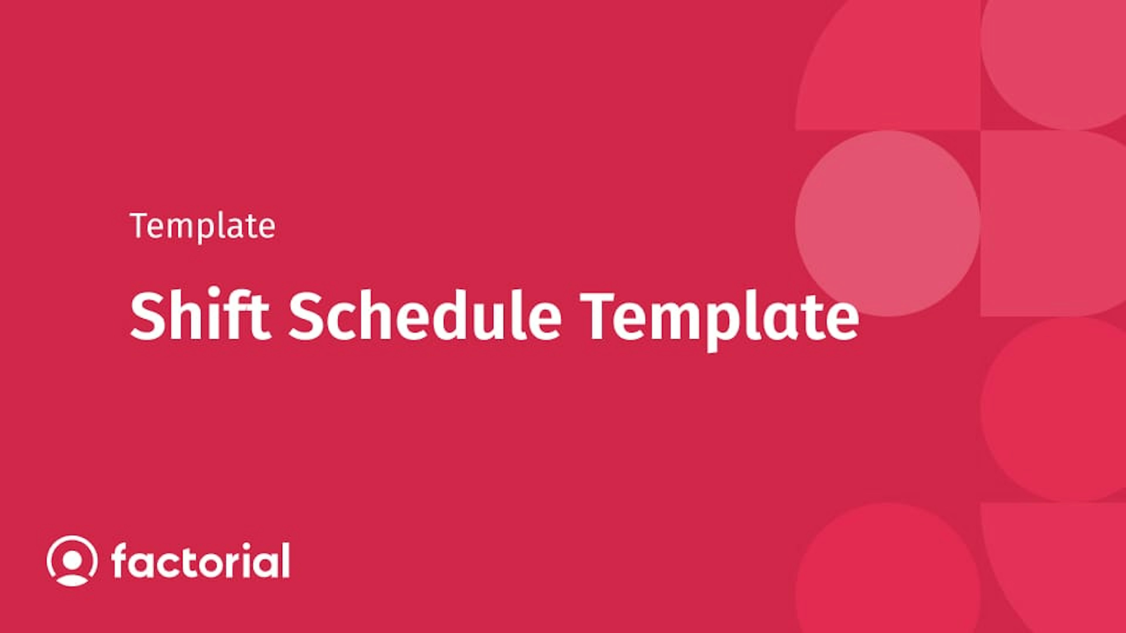 Shift Schedule Template