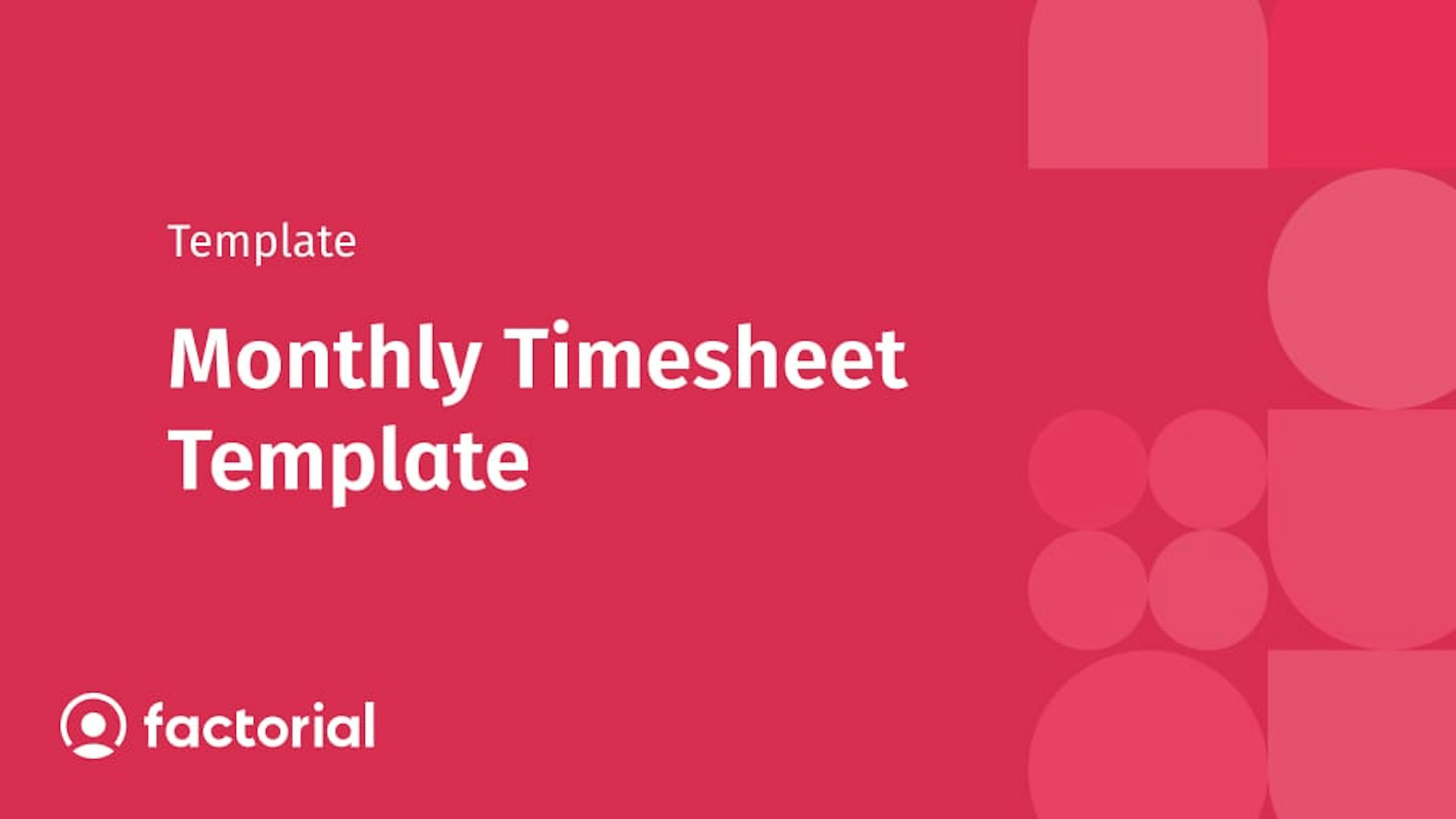 Monthly Timesheet Template