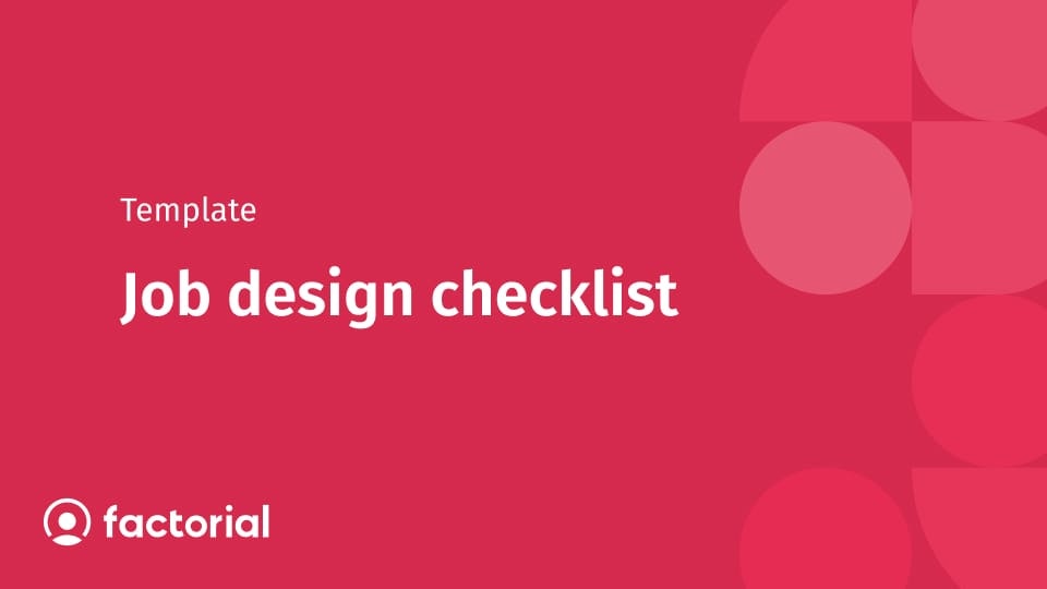 Job design checklist Job design checklist
