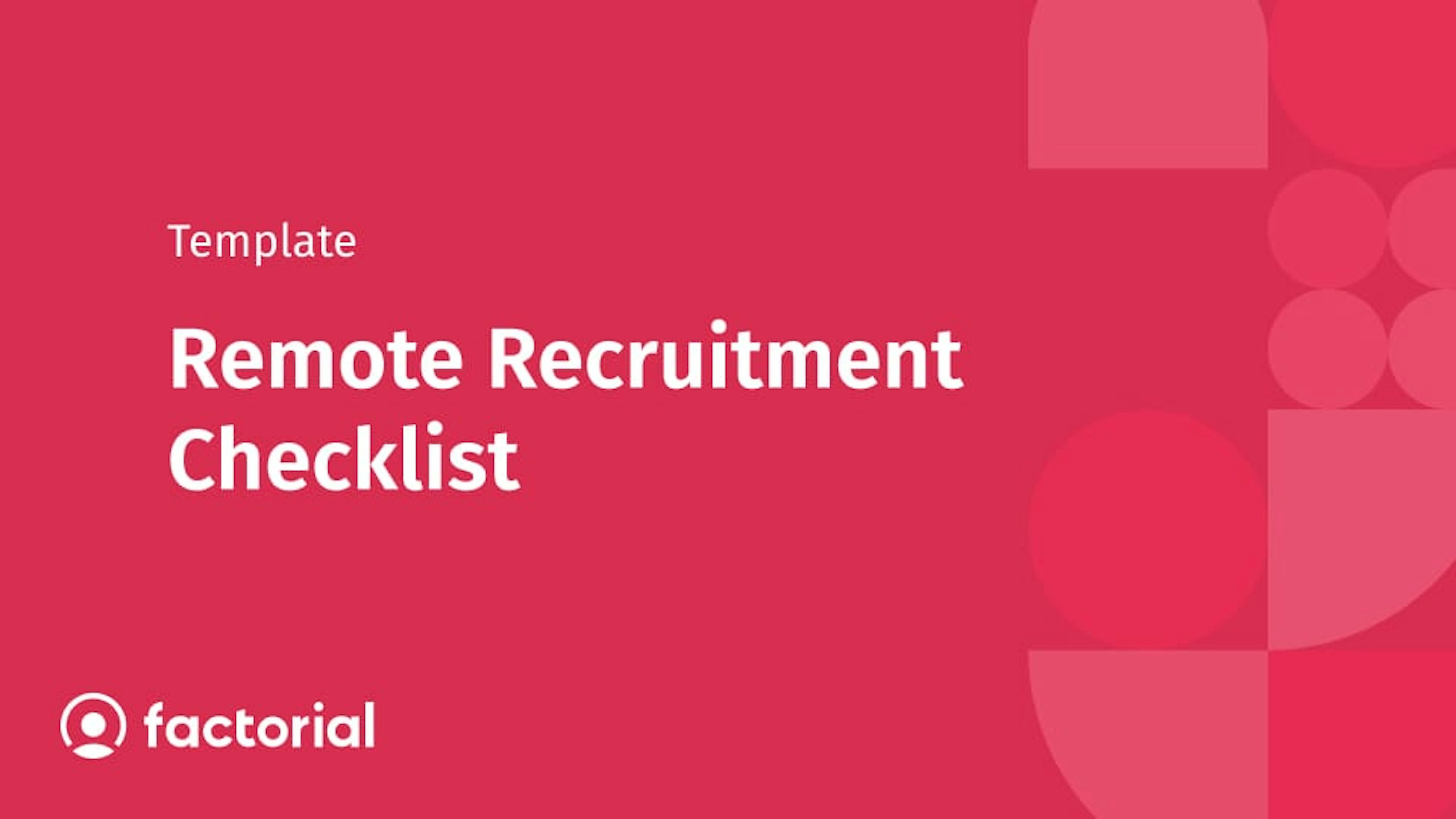 Remote Recruitment Checklist