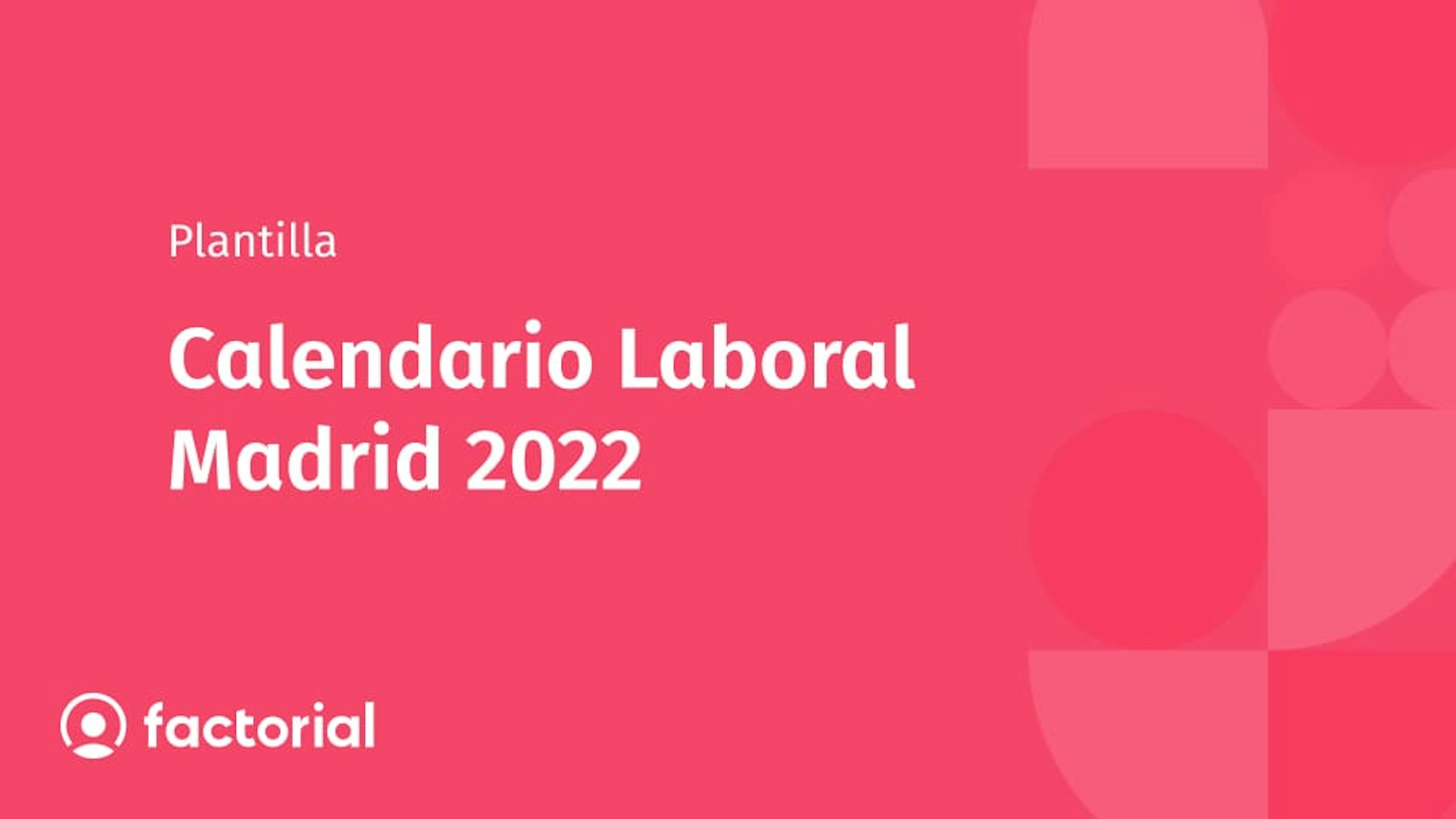 Calendario Laboral Madrid 2022