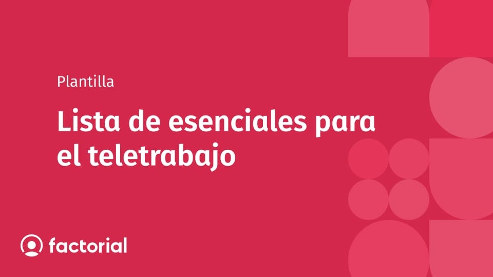 Lista de esenciales para el teletrabajo