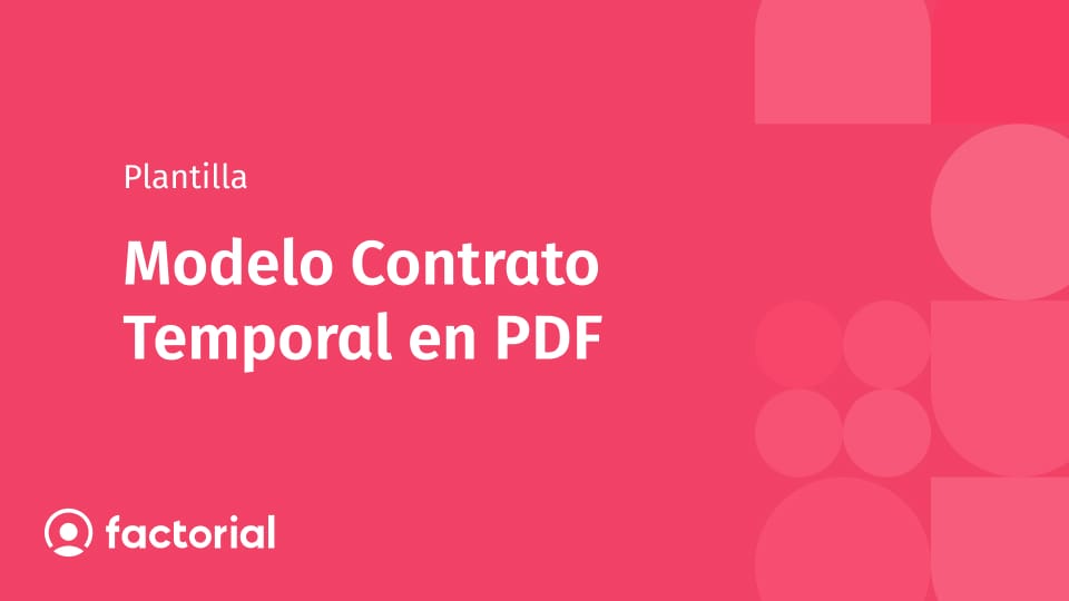 Modelo Contrato Temporal en PDF