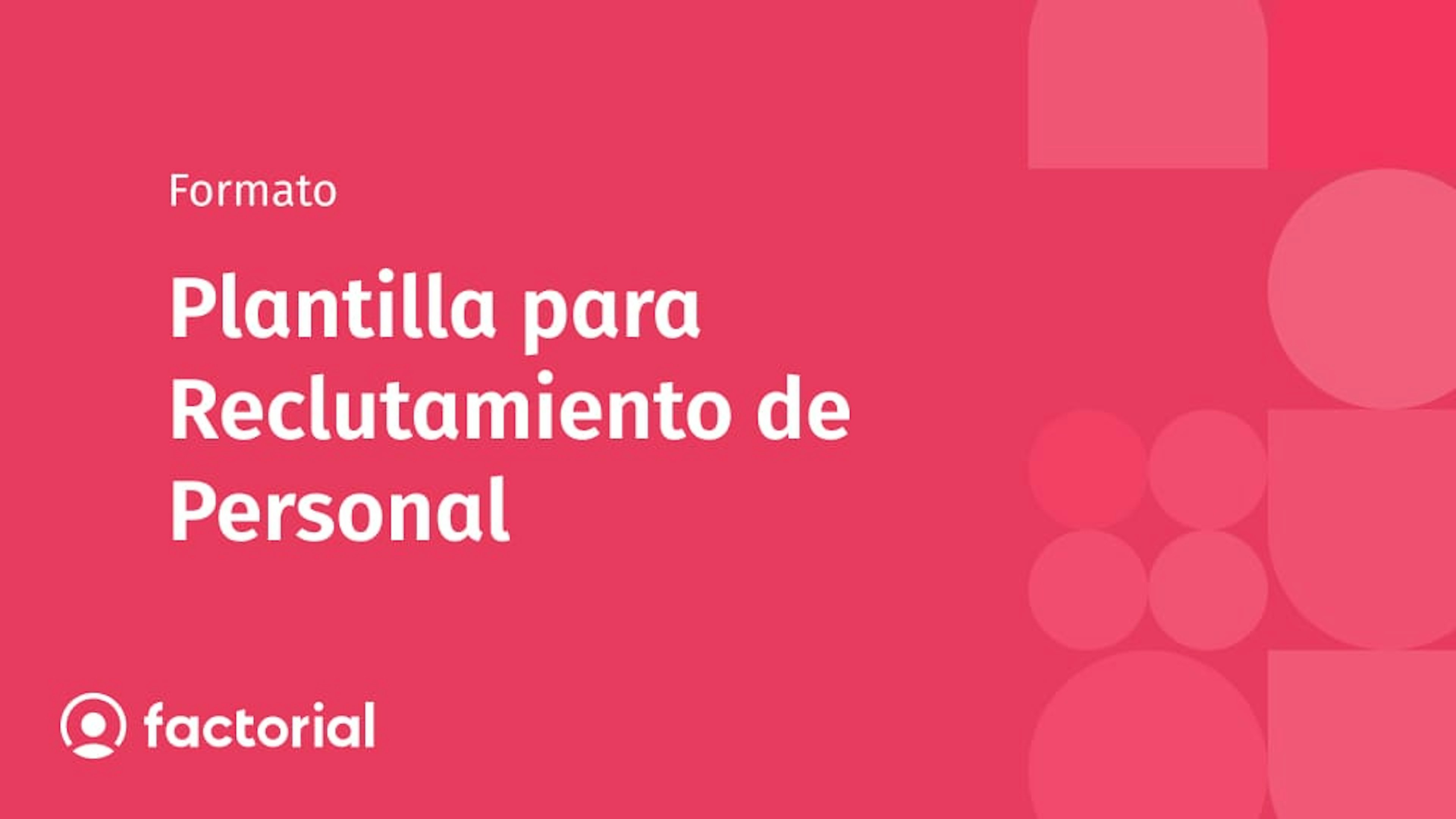 Plantilla para Reclutamiento de Personal