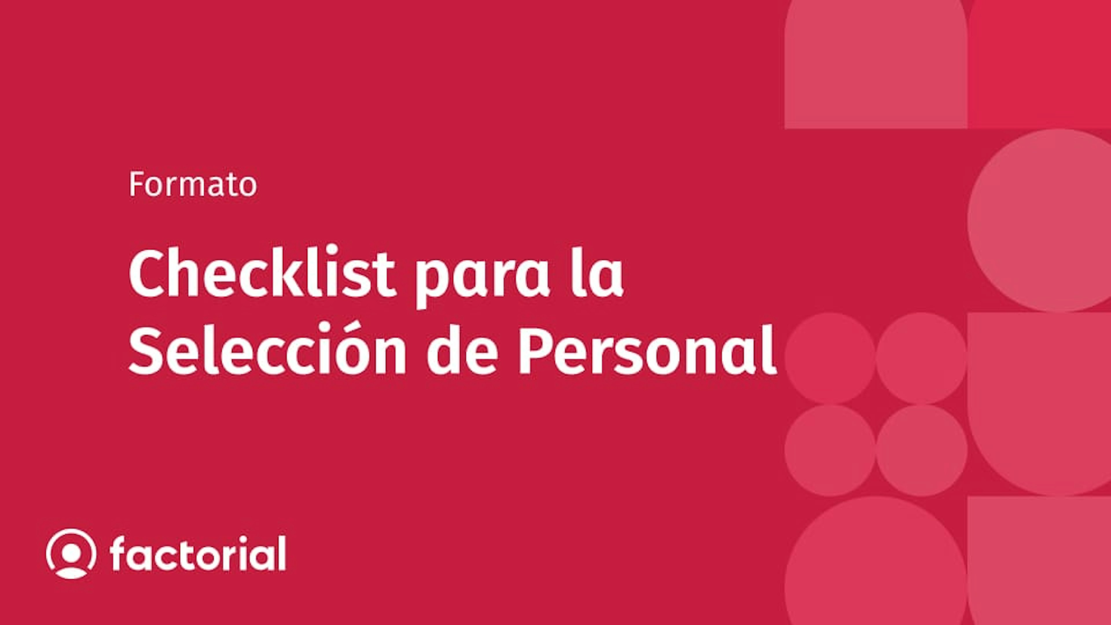 Checklist para la Selección de Personal