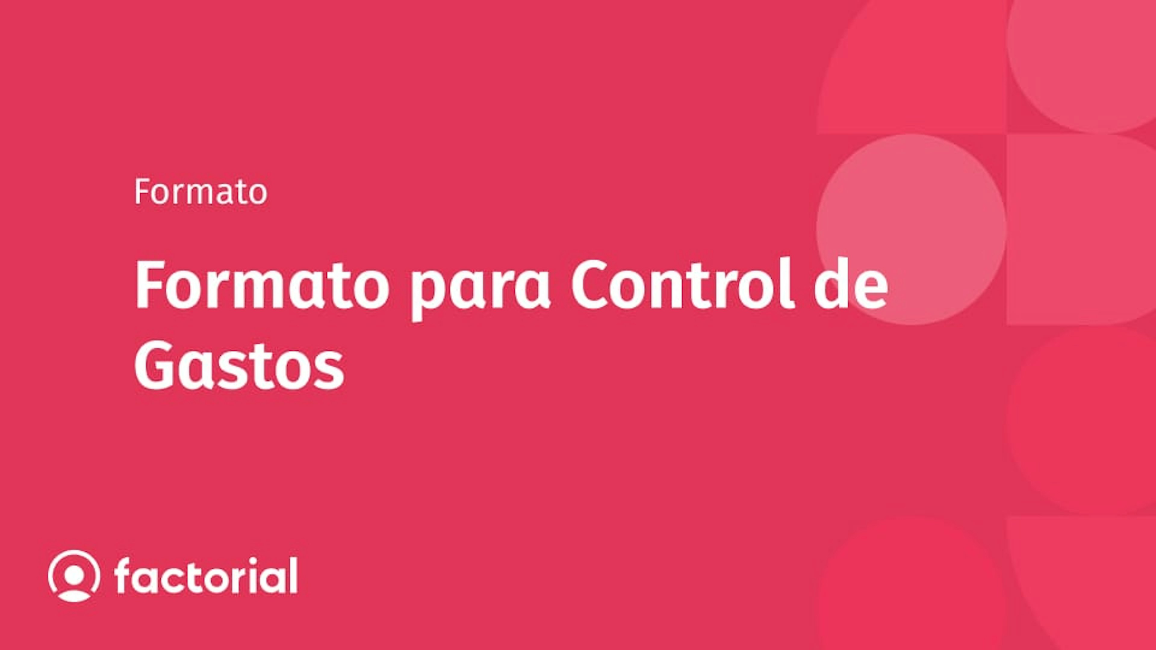 Formato para Control de Gastos