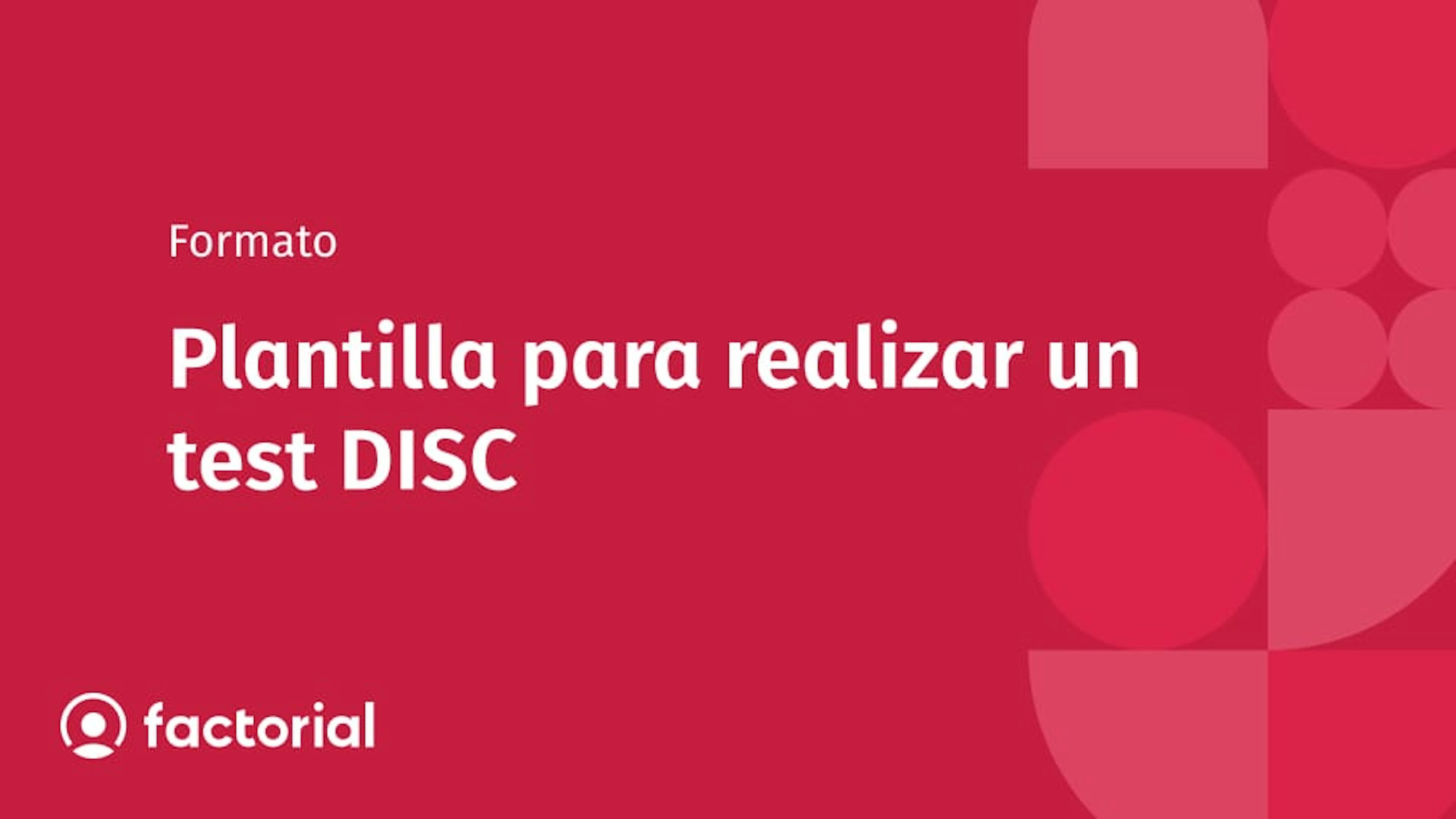 Plantilla para realizar un test DISC