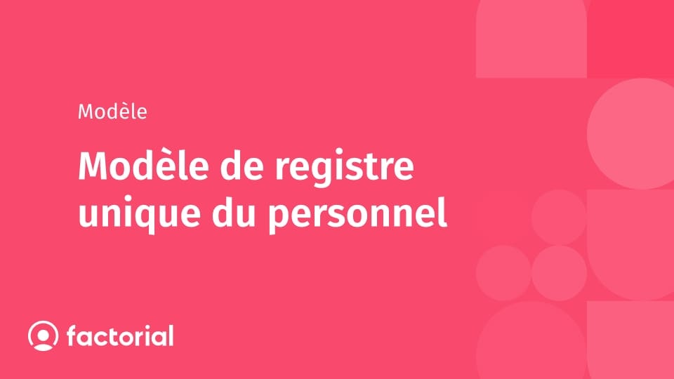 Modèle de registre unique du personnel Modèle de registre unique du personnel