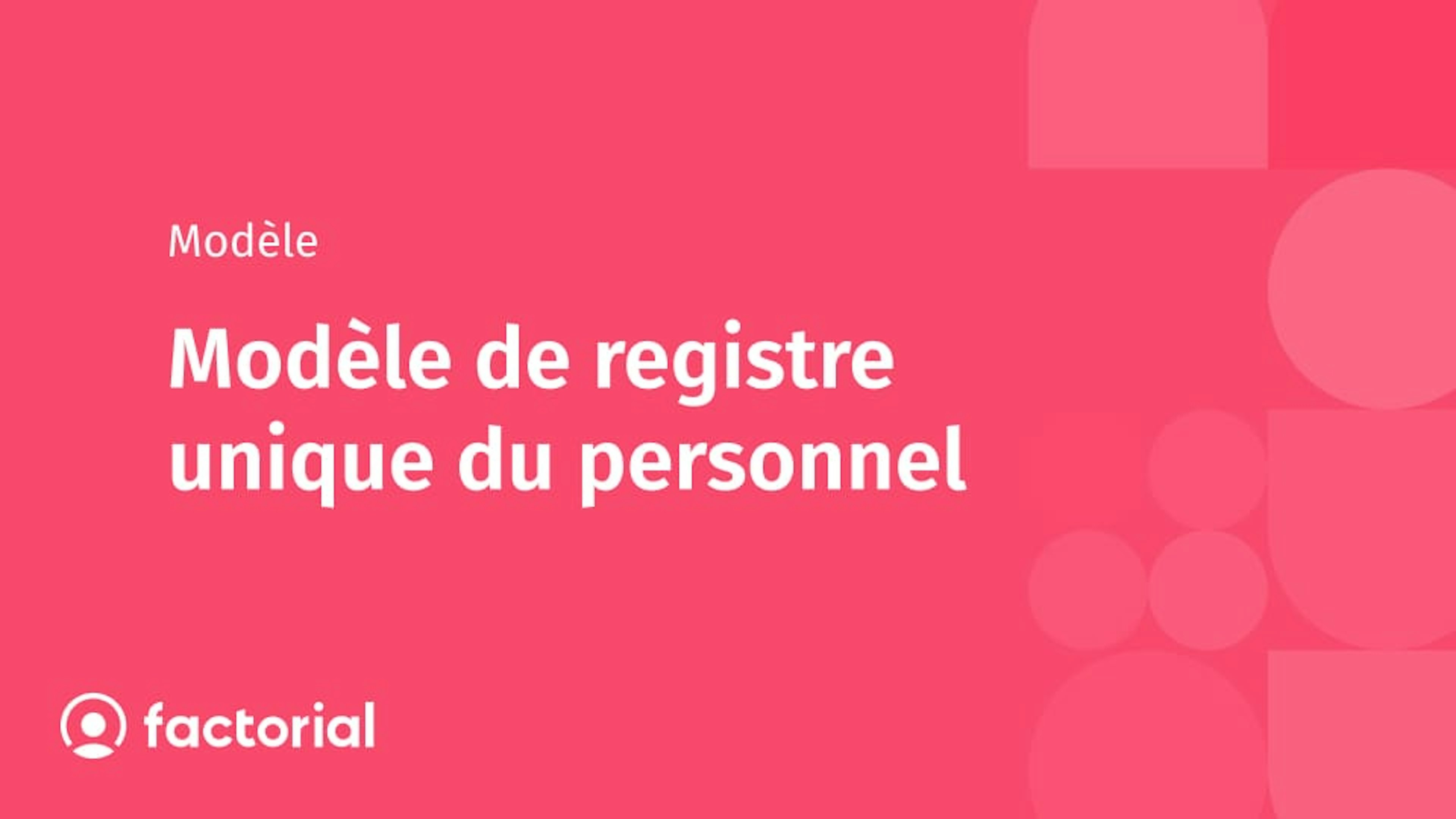 Modèle de registre unique du personnel