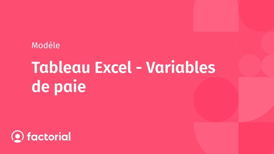 Tableau Excel - Variables de paie Tableau Excel - Variables de paie