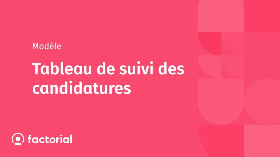 Tableau de suivi des candidatures Tableau de suivi des candidatures
