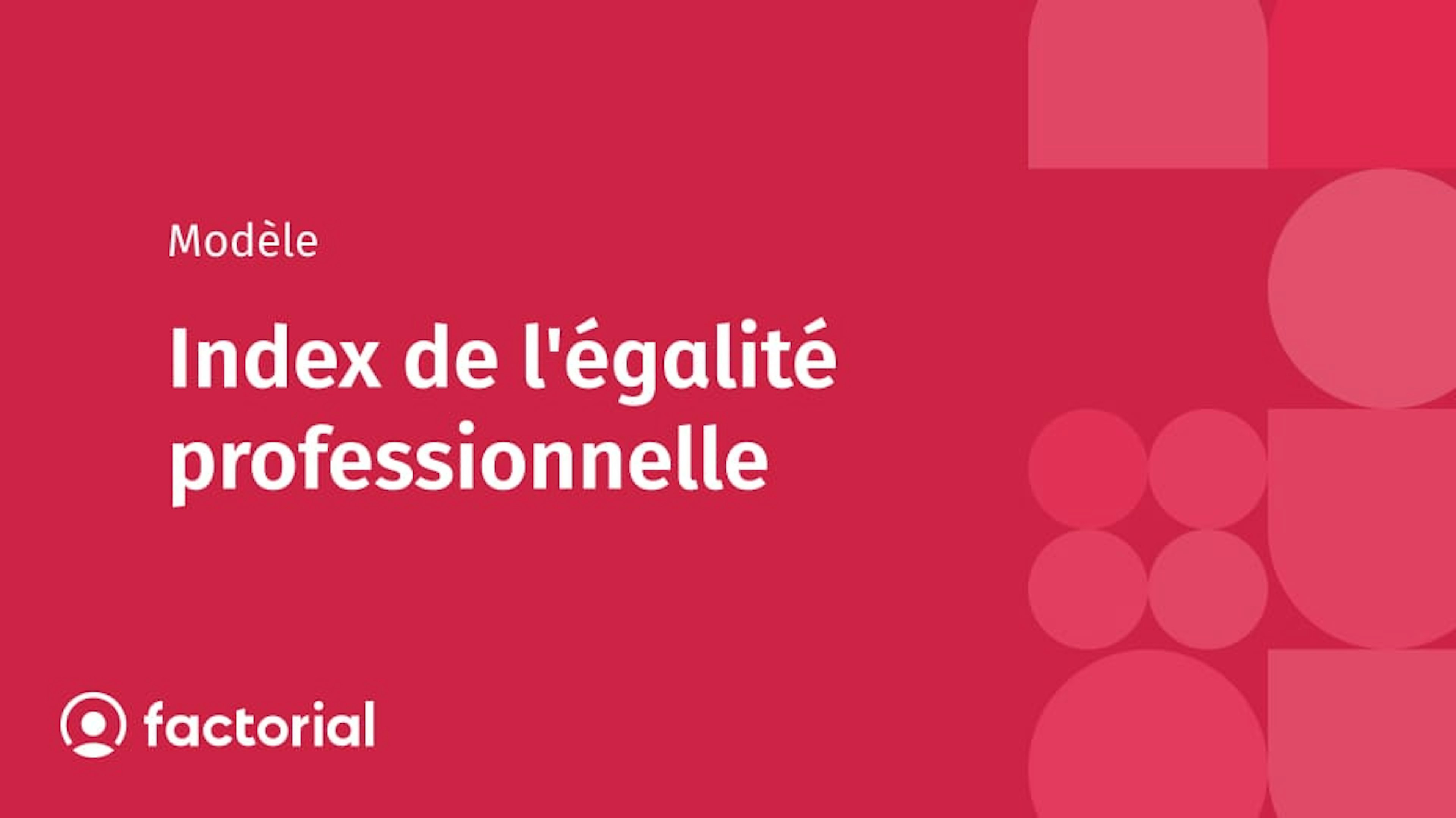 Index de l'égalité professionnelle