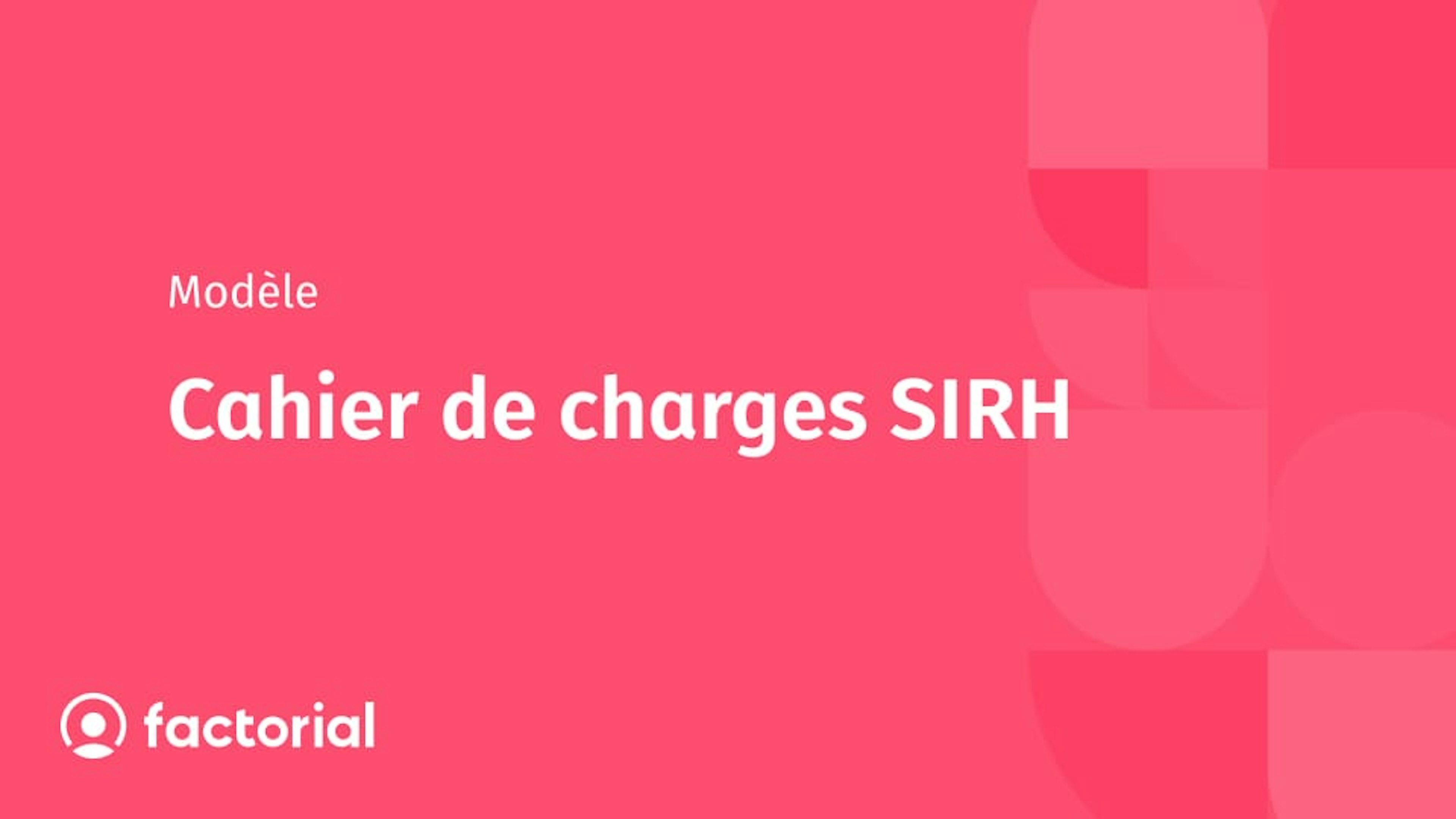 Cahier de charges SIRH