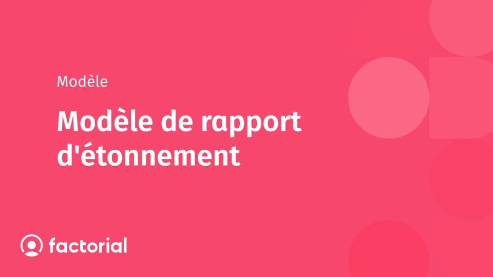 Modèle de rapport d'étonnement