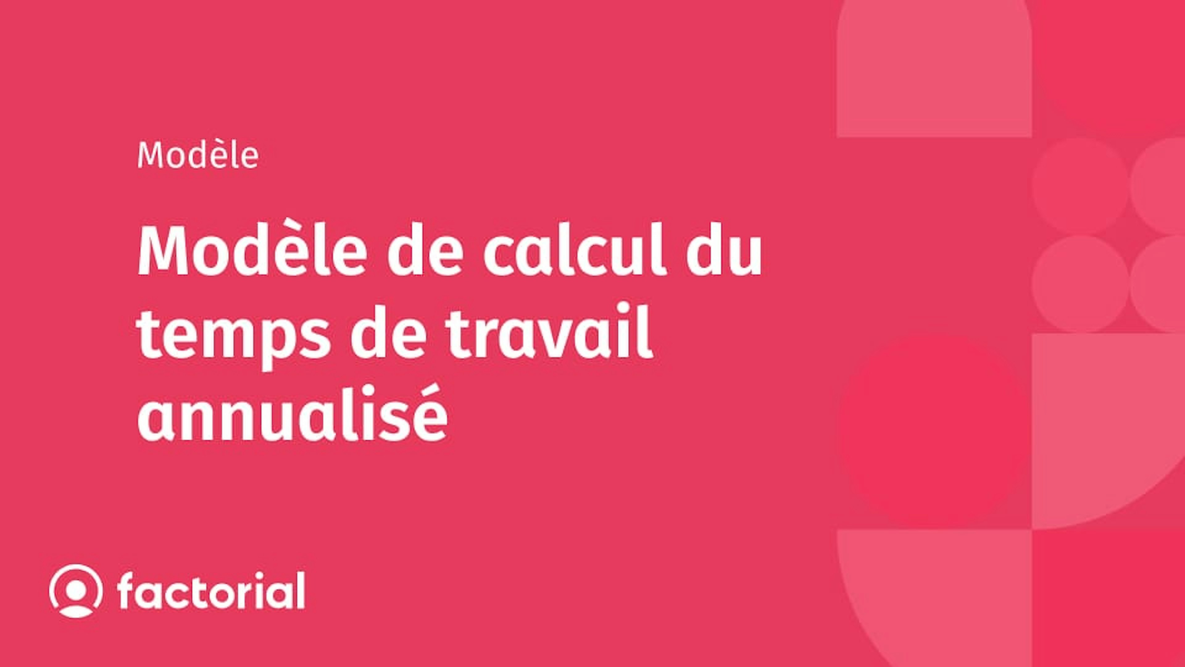 Modèle de calcul du temps de travail annualisé