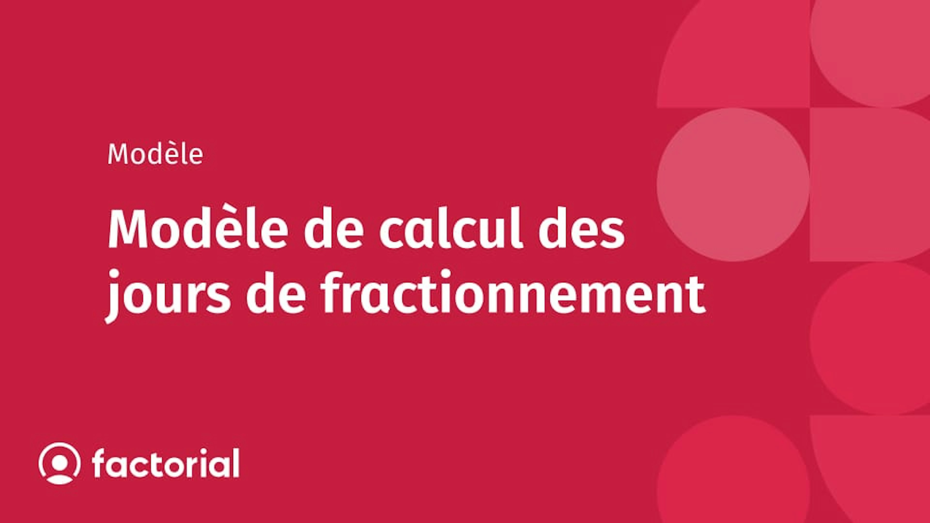 Modèle de calcul des jours de fractionnement