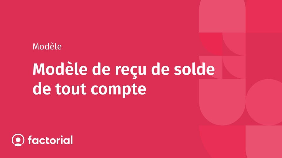 Modèle de reçu de solde de tout compte Modèle de reçu de solde de tout compte