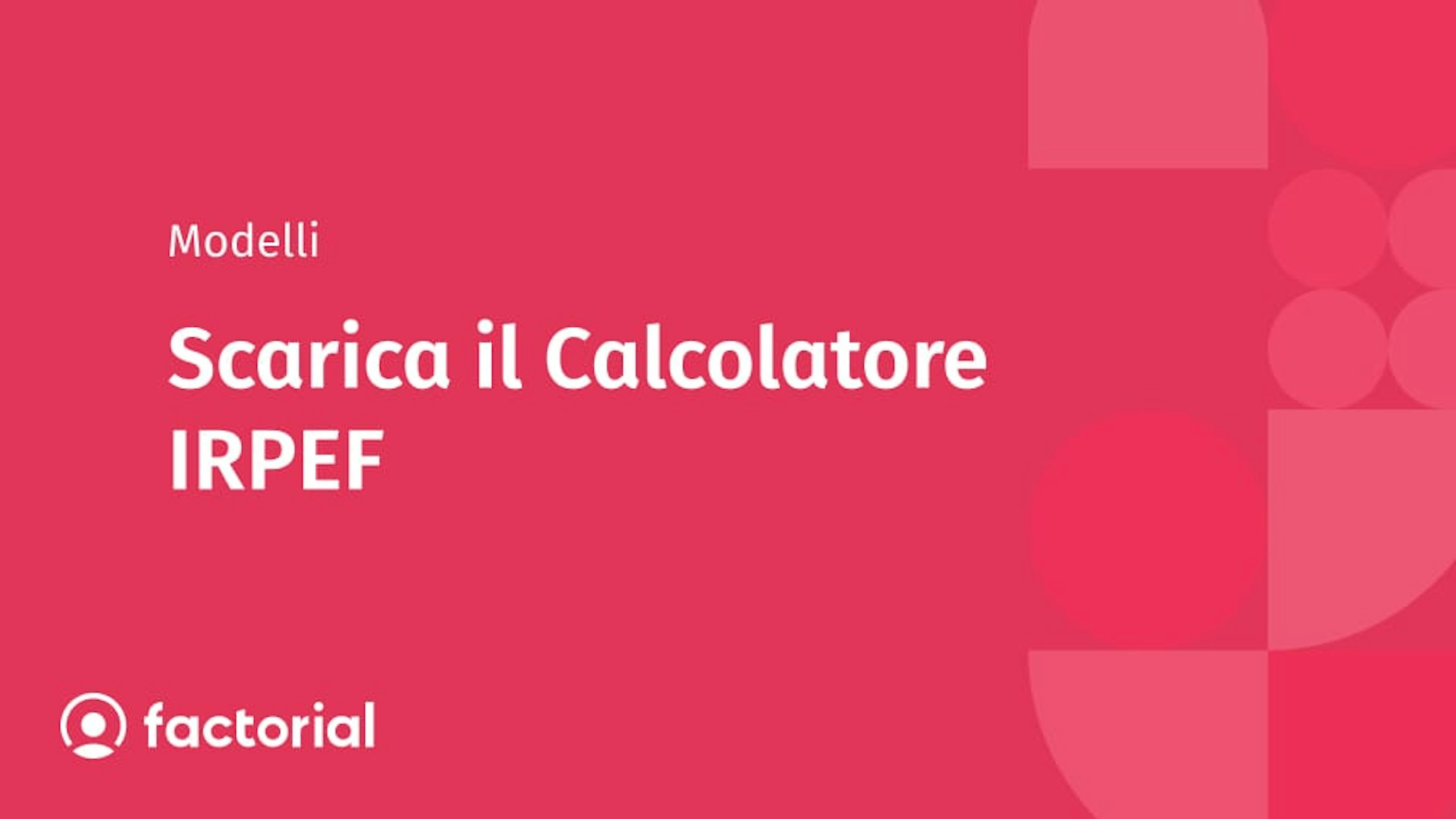 Scarica il Calcolatore IRPEF