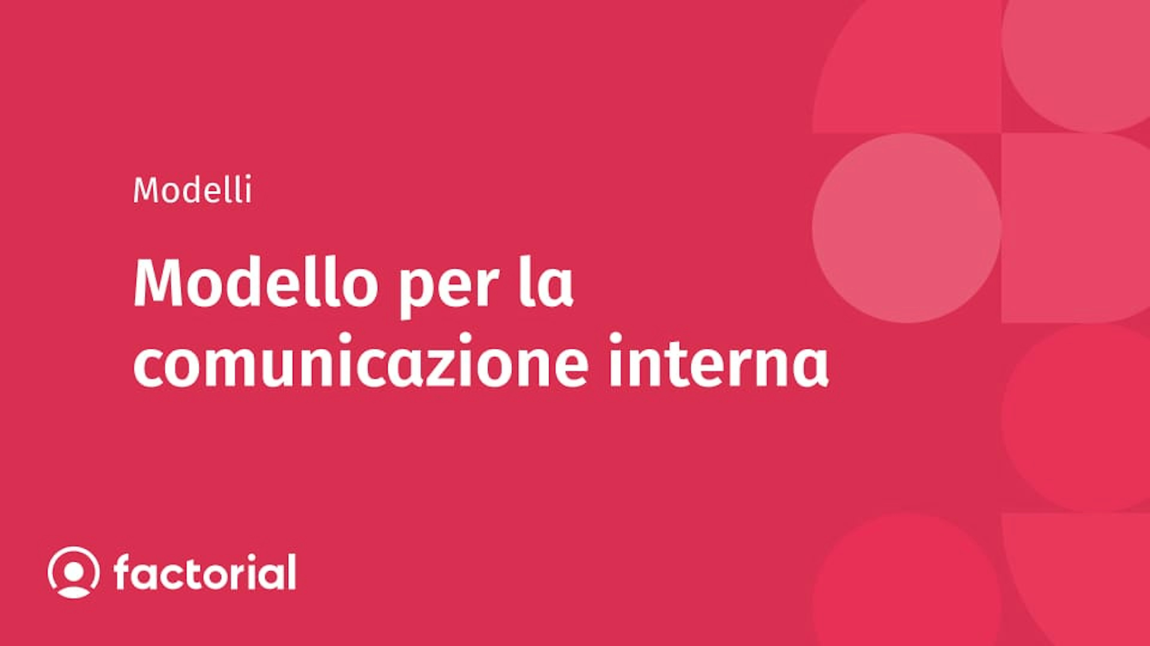 Modello per la comunicazione interna