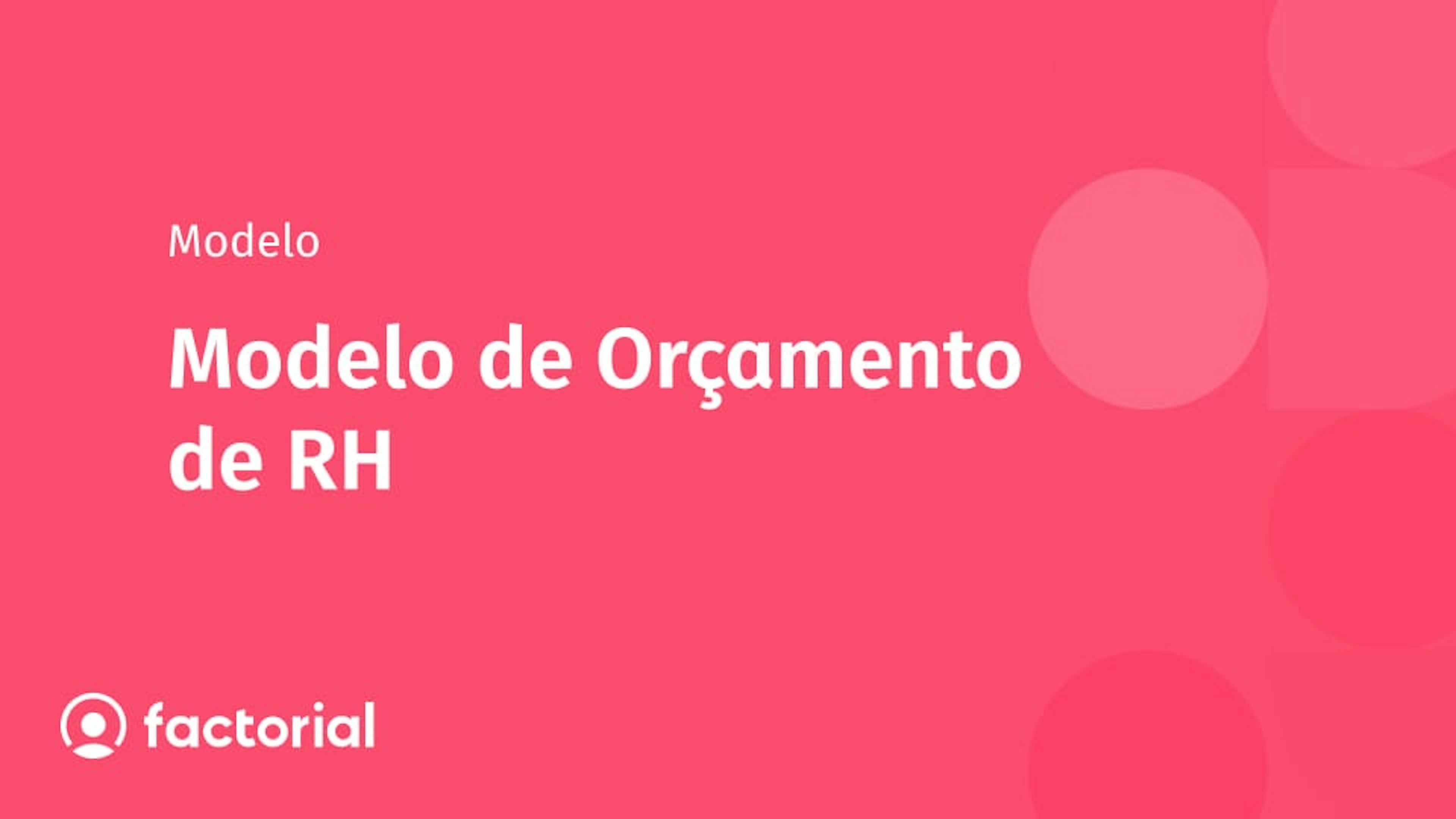 Modelo de Orçamento de RH