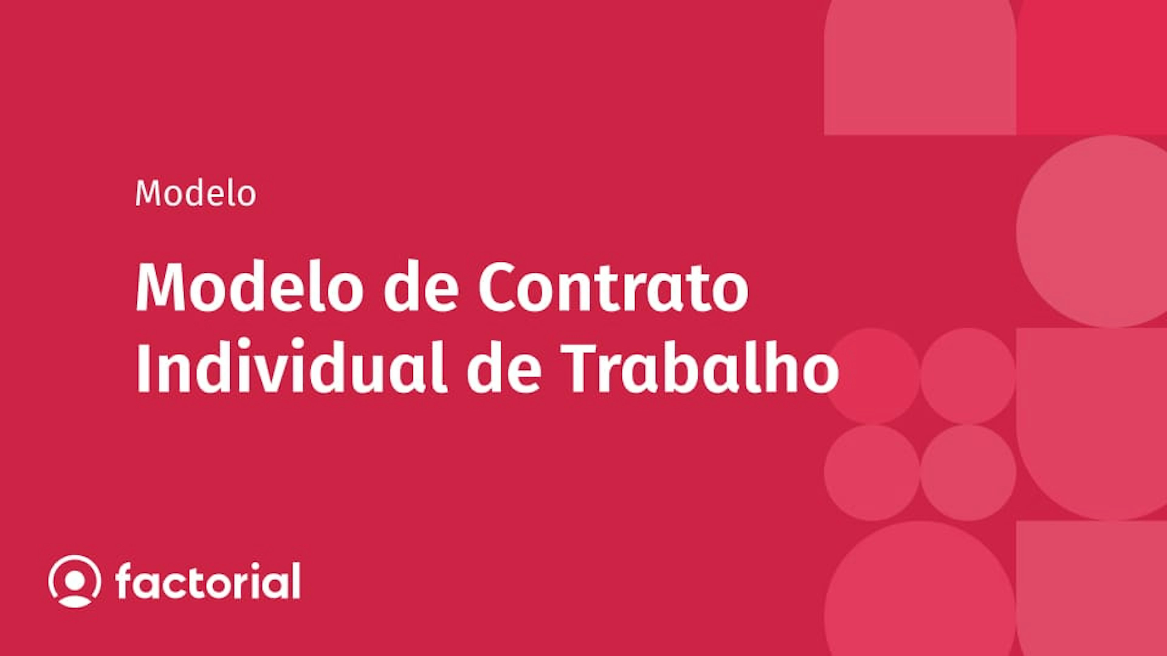 Modelo de Contrato Individual de Trabalho