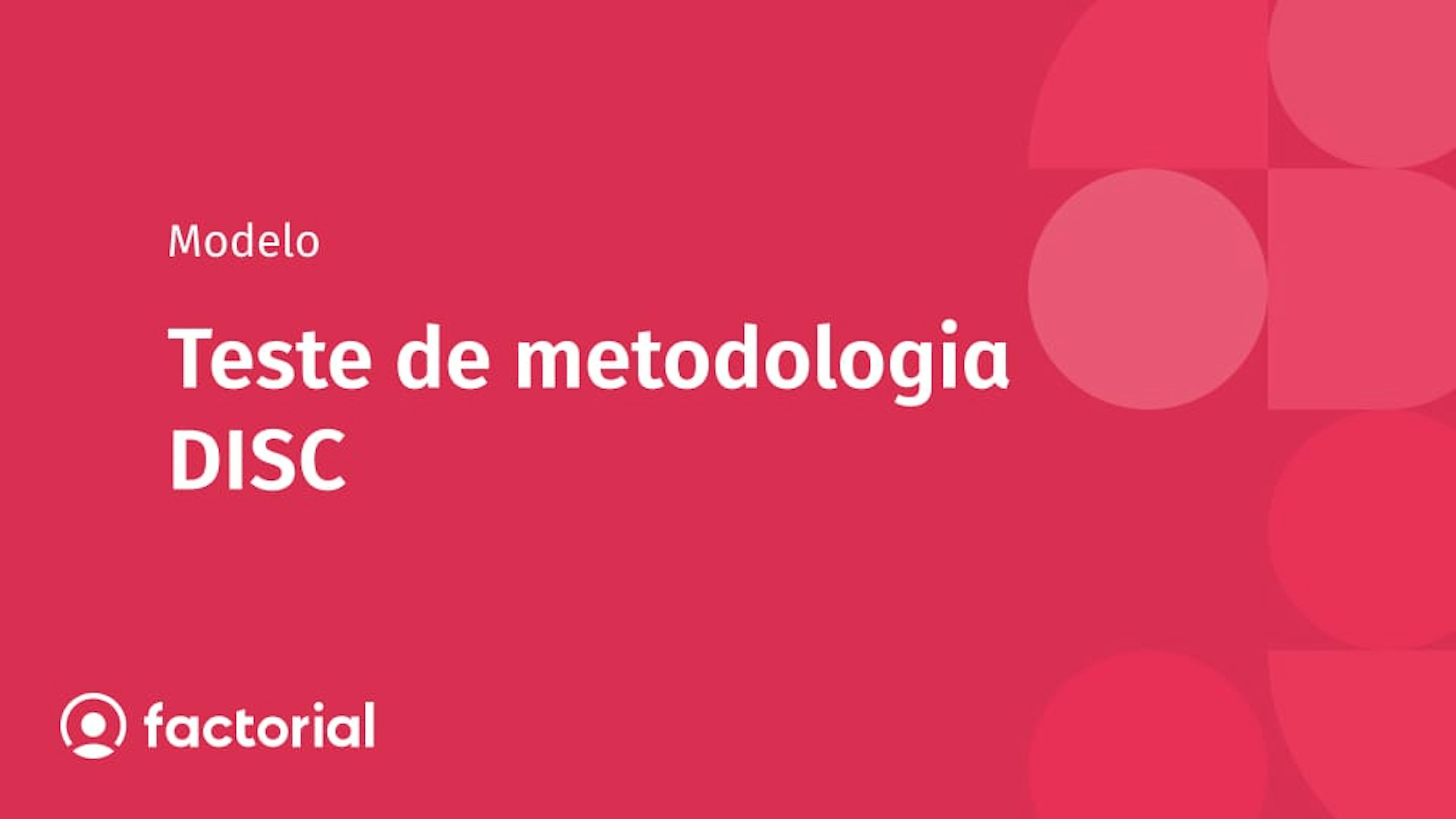 Teste de metodologia DISC