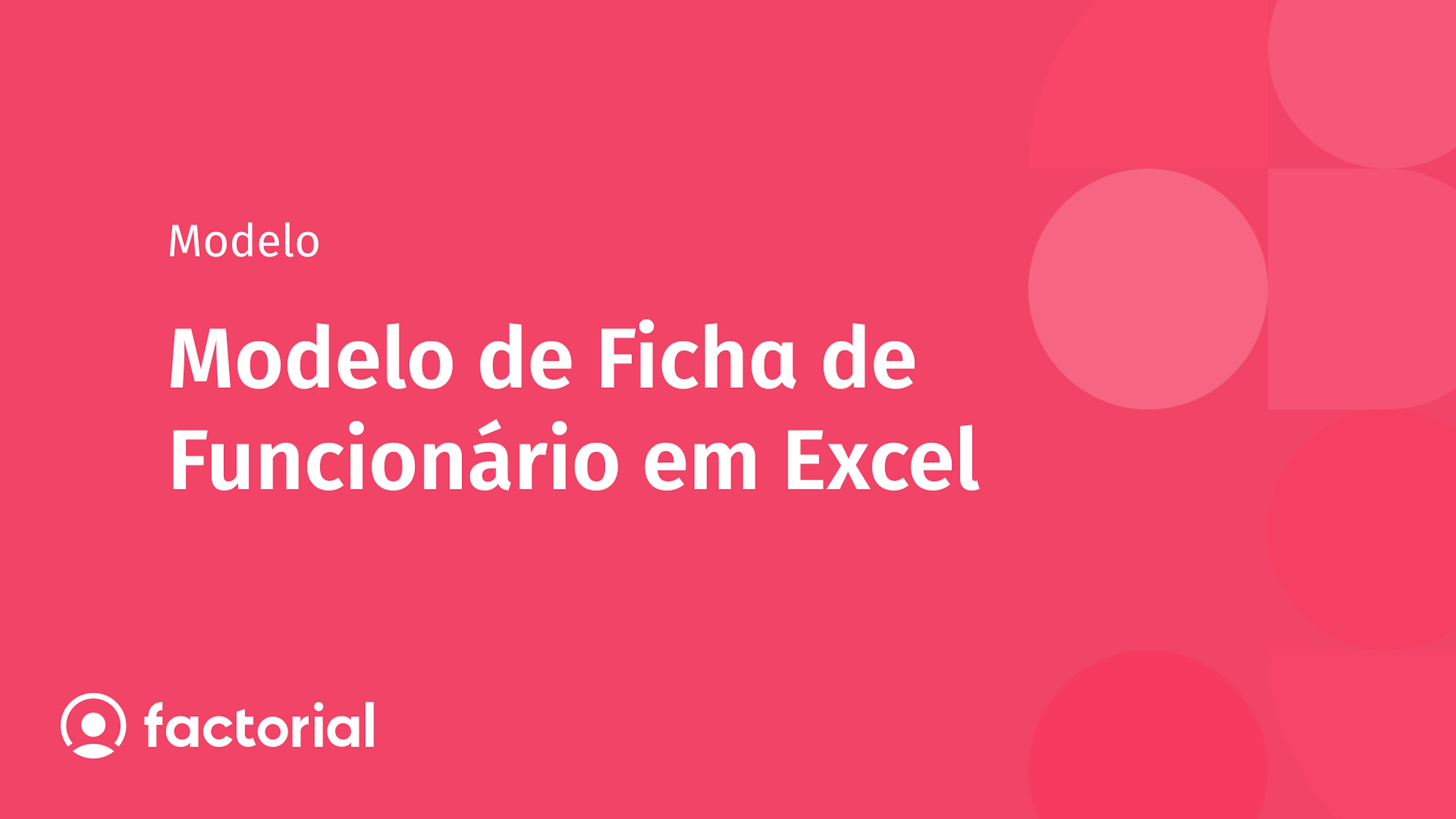 Modelo de Ficha de Funcionário em Excel