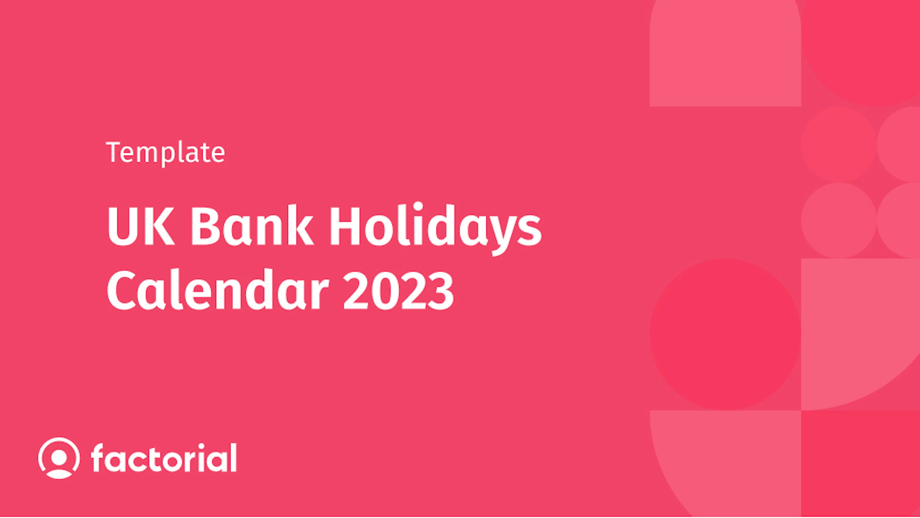UK Bank Holidays Calendar 2023