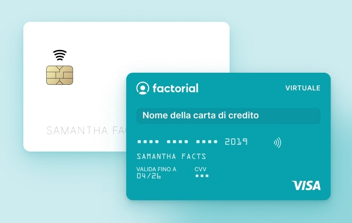 Carta di credito per le spese di Factorial