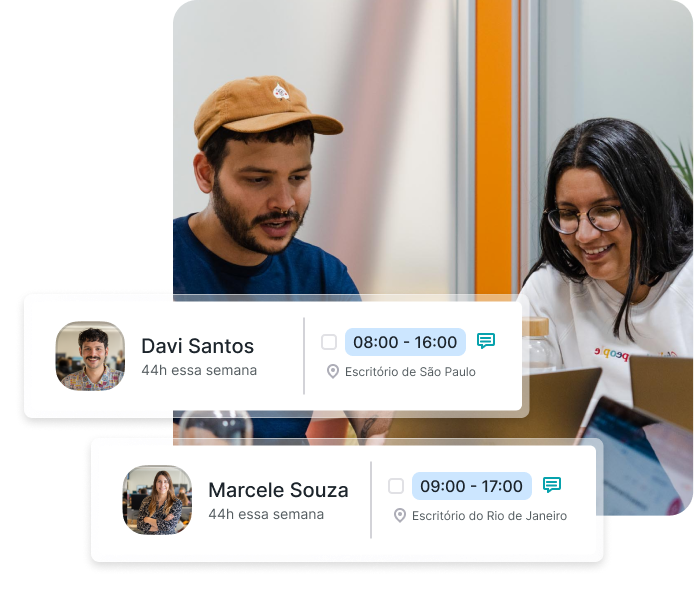 Rotinas de trabalho Organize os turnos e escalas de acordo com a política da sua empresa