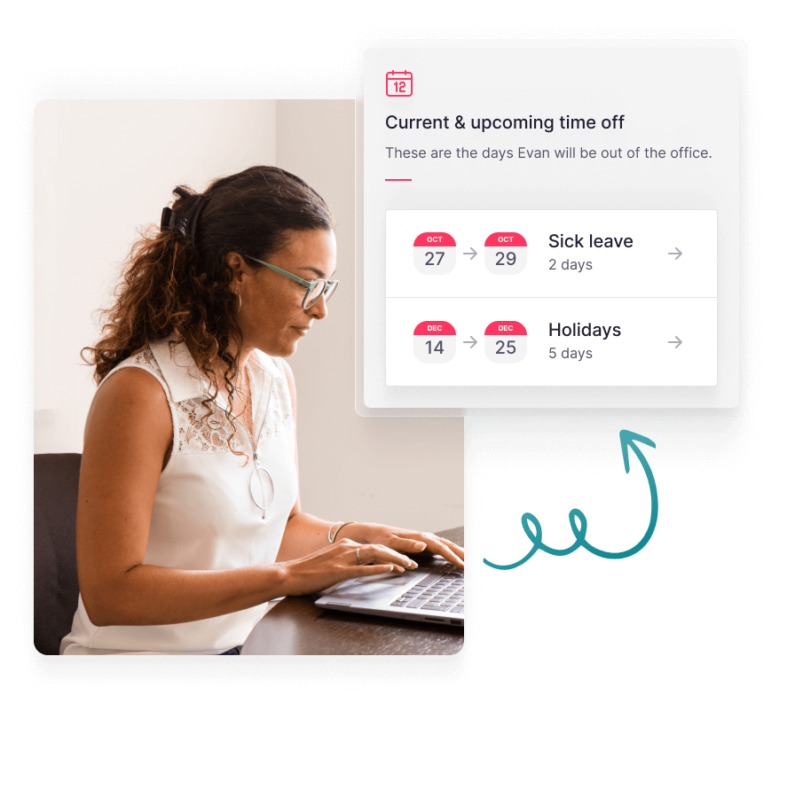 Time off with picture USA Time off HR software
