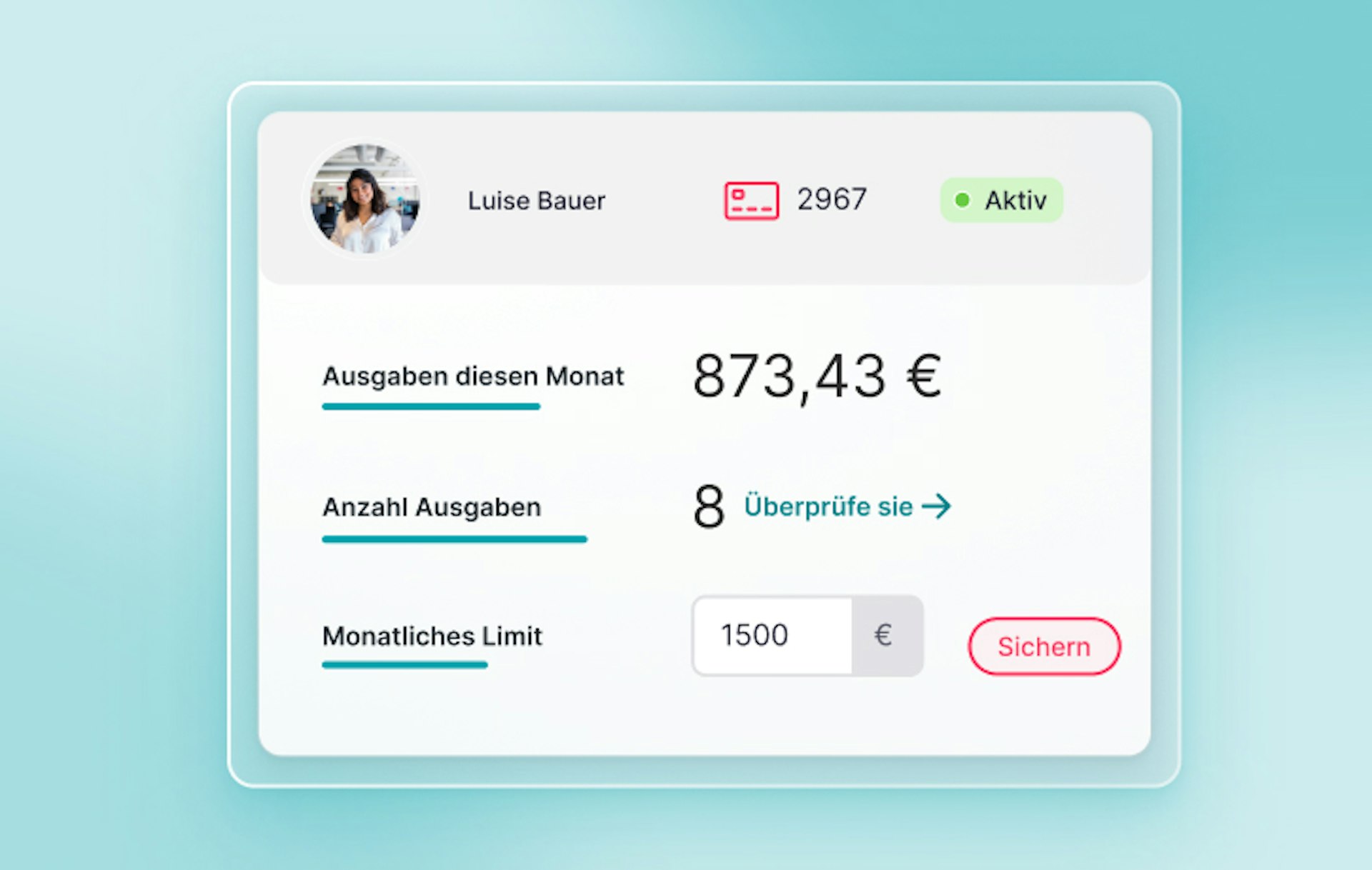 Ausgabenübersicht mit Factorial