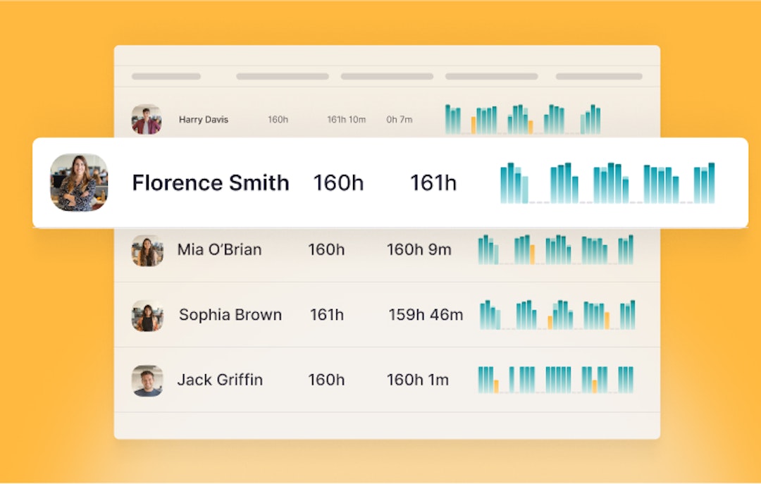 Manage the time your team works in seconds