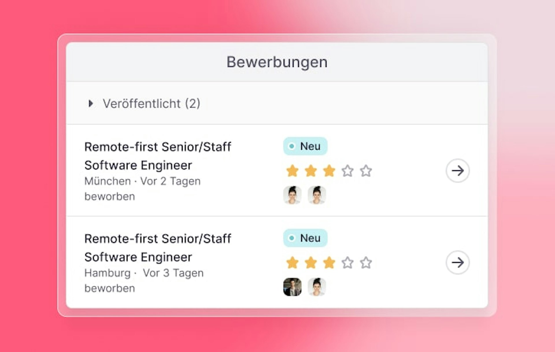 Bewerbungen im Gesundheitsbereich