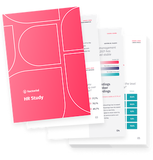 Grafik mit verschiedenen Statistiken aus Factorial's HR Studie