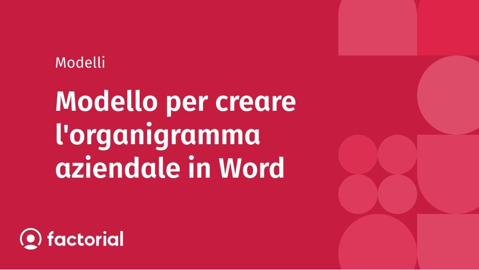 Modello per creare l'organigramma aziendale in Word