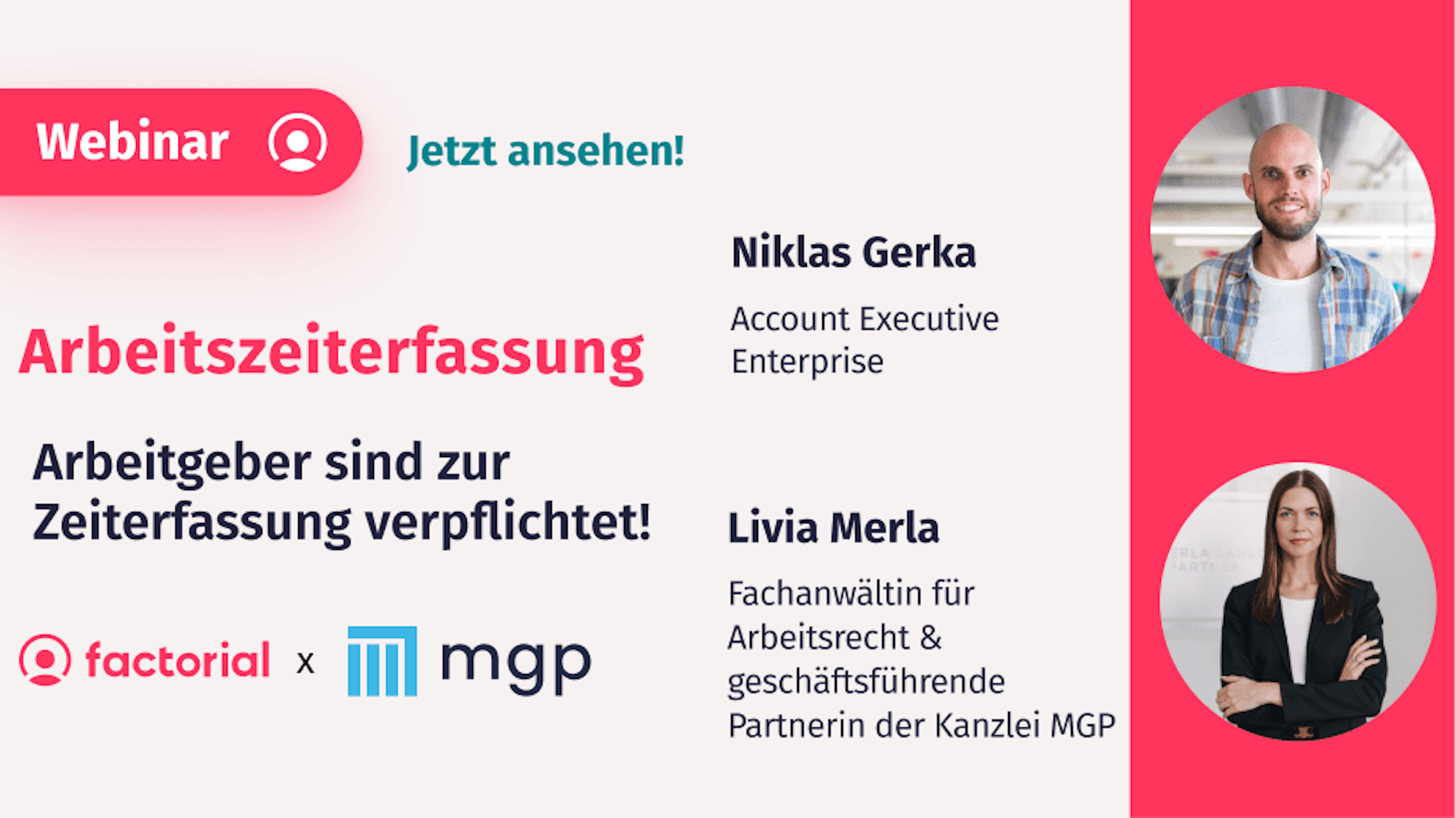 Fachanwältin für Arbeitsrecht Livia Merla hält ein Webinar mit Factorial.