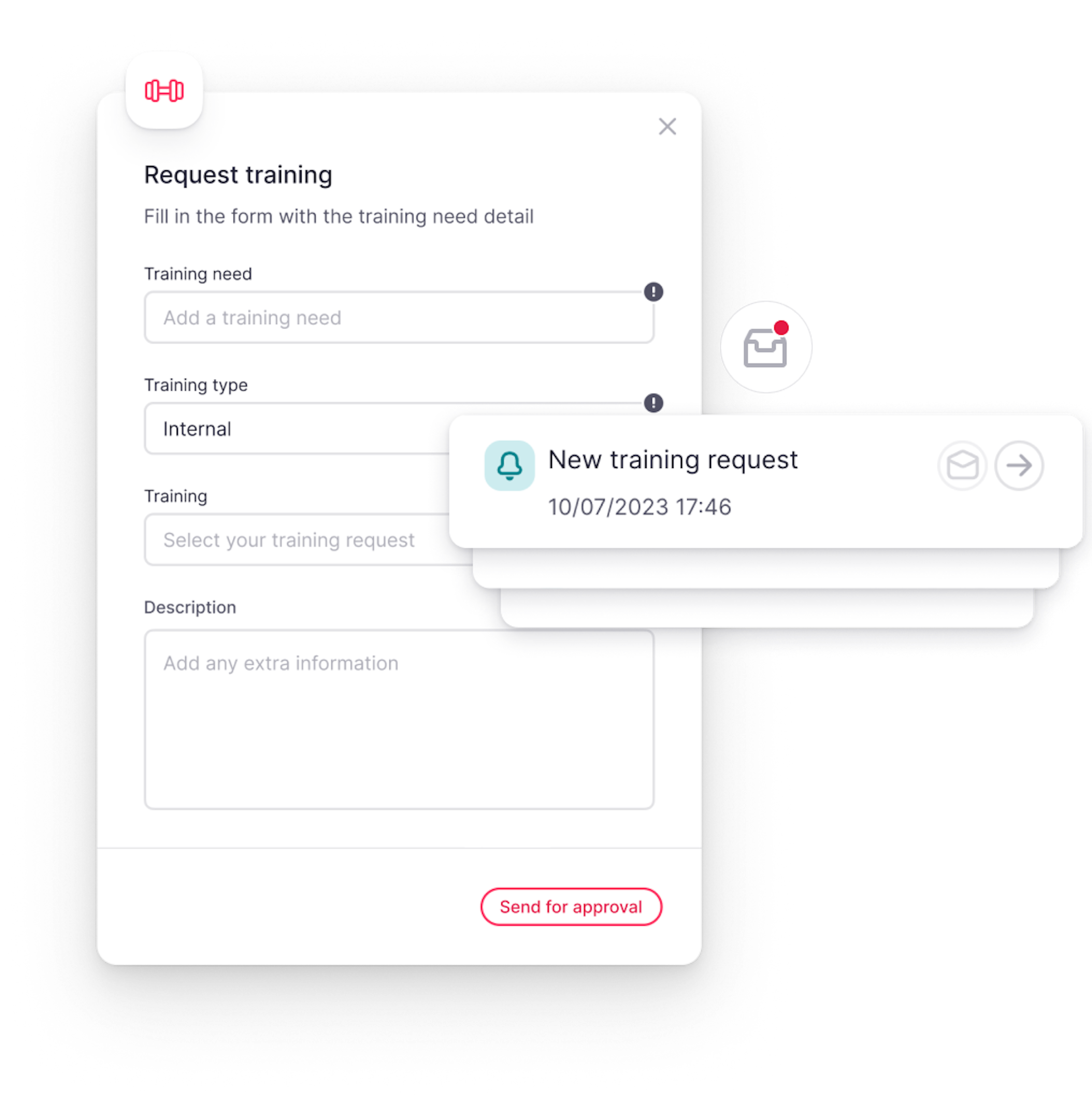 Training request feature