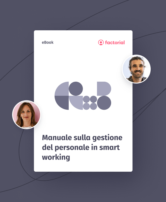 Manuale sulla gestione del personale in smart working Copertina del nostro ebook sulla gestione del personale in smart working