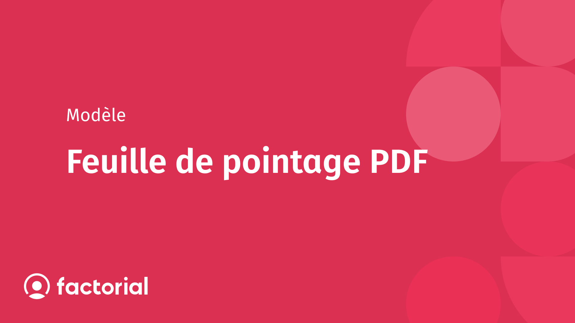 feuille de pointage PDF