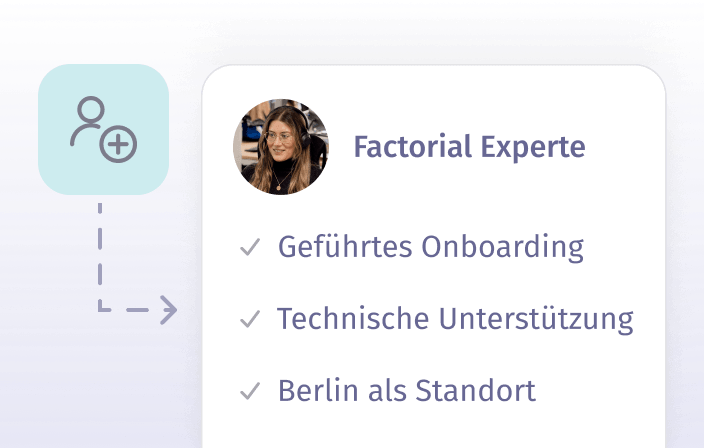 Factorial Kundensopport Übersicht der Aufgaben von Factorials Support-Team: Geführtes Onboarding, Technische Unterstützung, Berlin als Standort