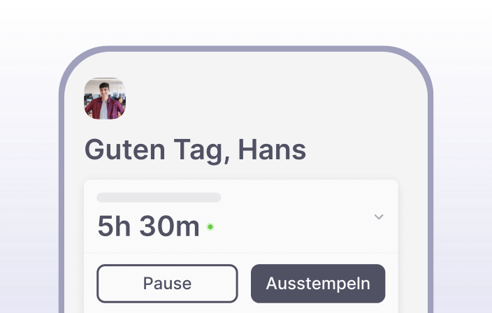 Factorial Handy-Ansicht zur Zeiterfassung Factorial Handy-Ansicht zur Zeiterfassung