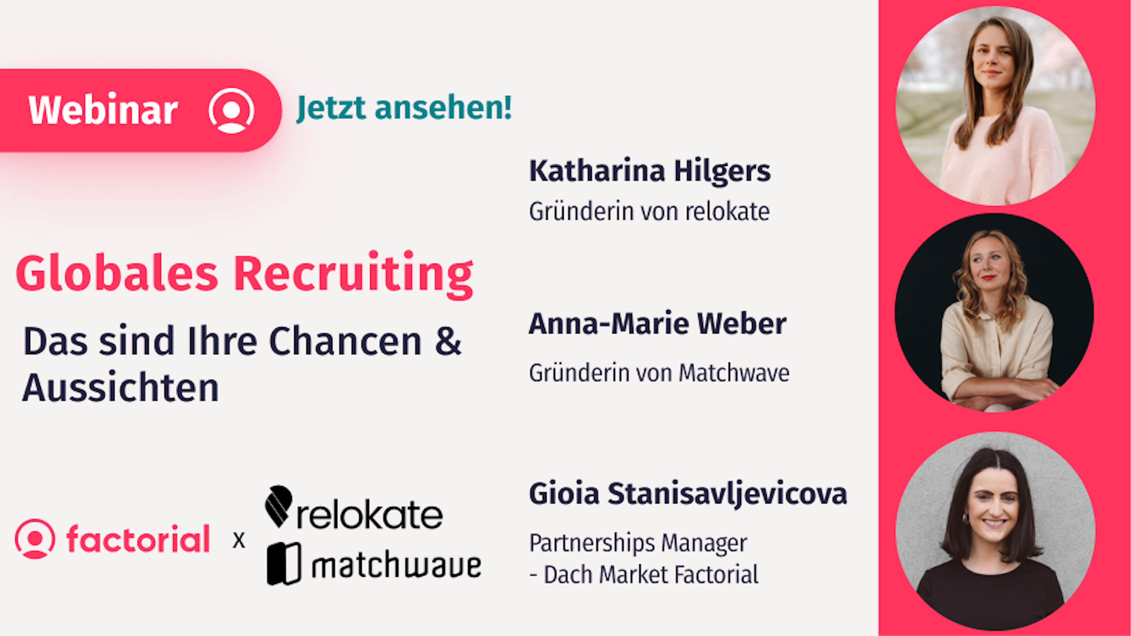 Webinar mit Katharina Hilgers und Anna-Marie Weber zum globalen Recruiting