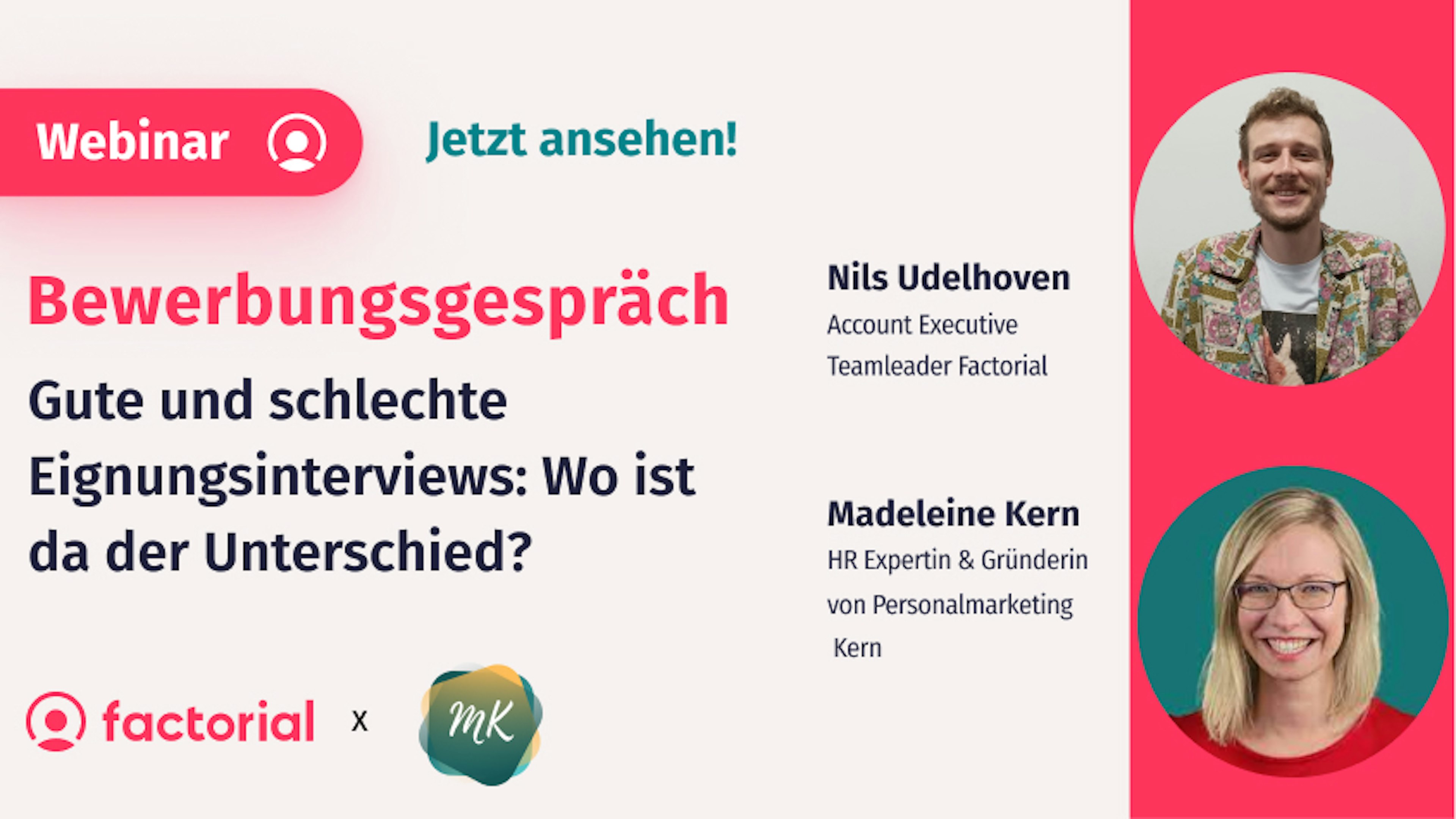 Webinar mit Madeleine Kern zum Bewerbungsgespräch