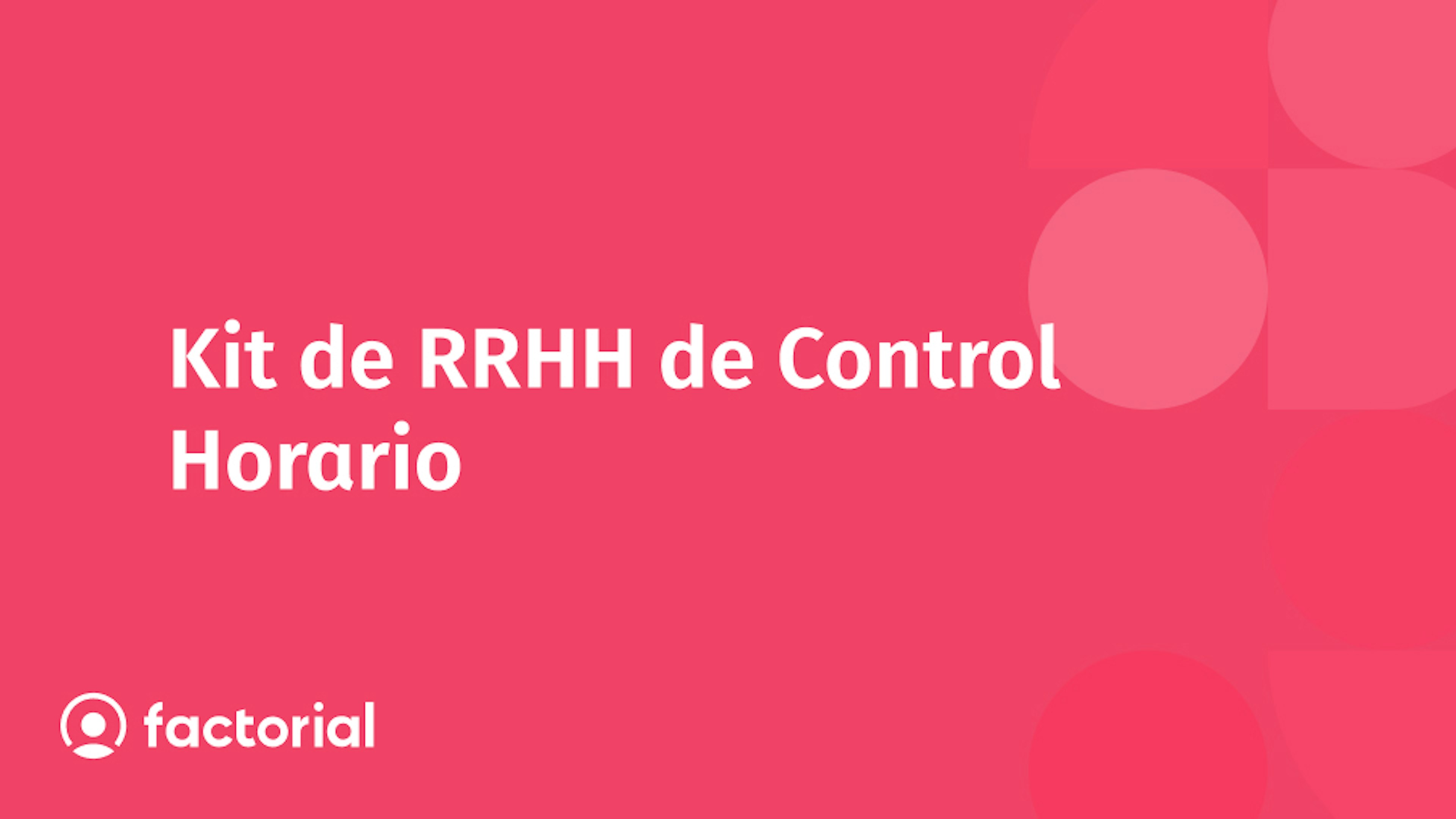 Kit de control horario en empresas